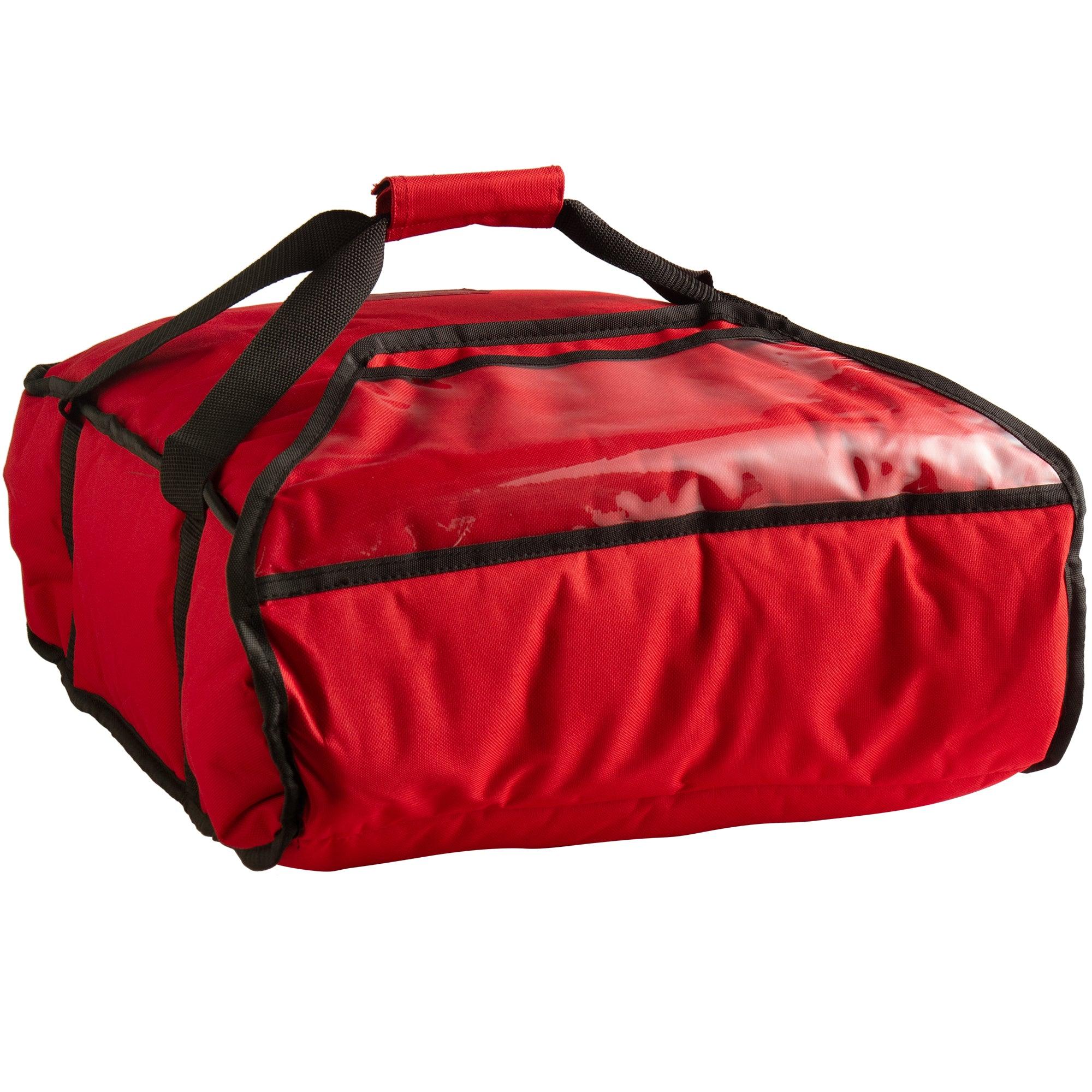 Cambro GBP216521 17.5 x 17.5 x 7.5 Inch Insulated Pizza Delivery Bag - Red | Hot Food Transport for Restaurants, Catering & Home Use