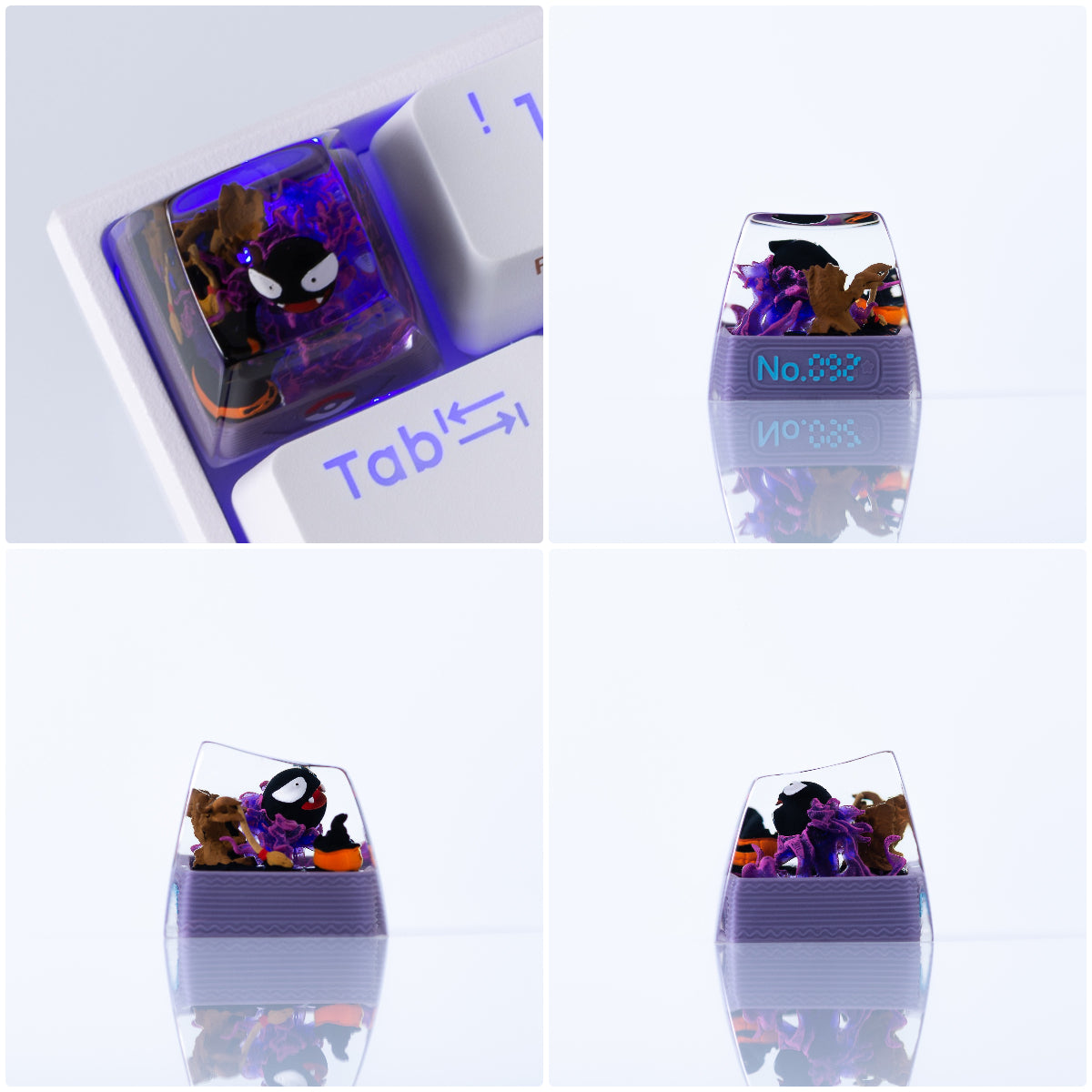 Custom DIY Translucent Resin Keycaps for Mechanical Keyboards - Personalized ESC Key with 3D Pokemon Design - Perfect for Gaming, Typing & Custom Keyboard Builds