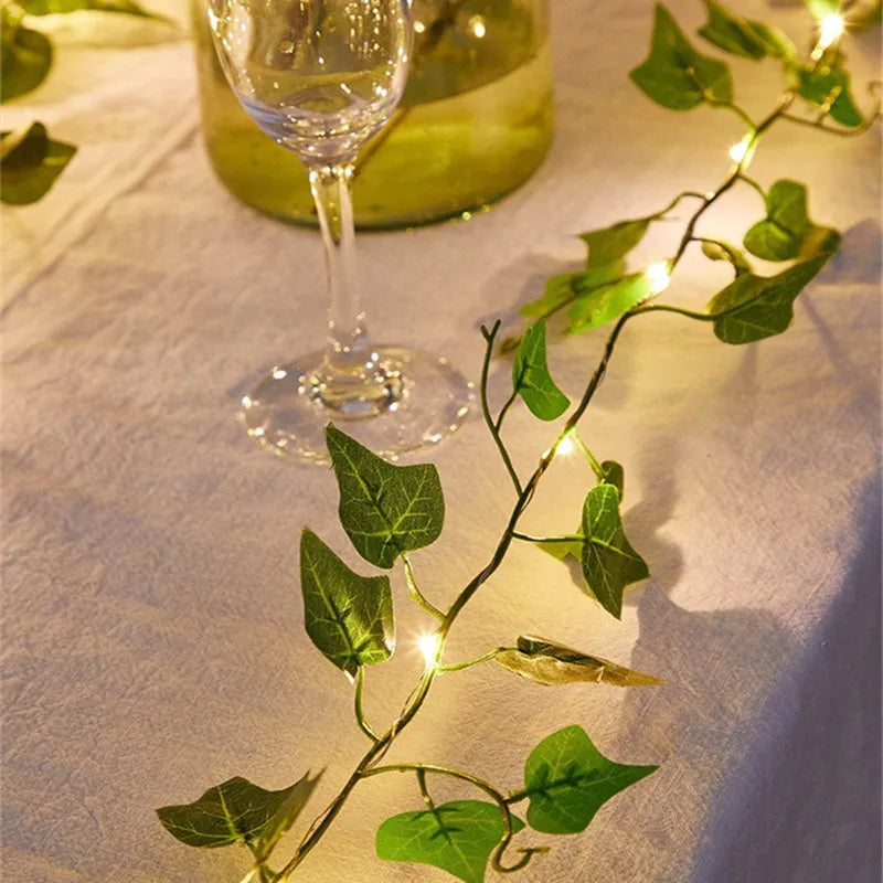 Outdoor Waterproof Garden Vine LED String Lights - 33ft 100 LED Fairy Lights for Patio, Wedding, Party, Backyard Decoration