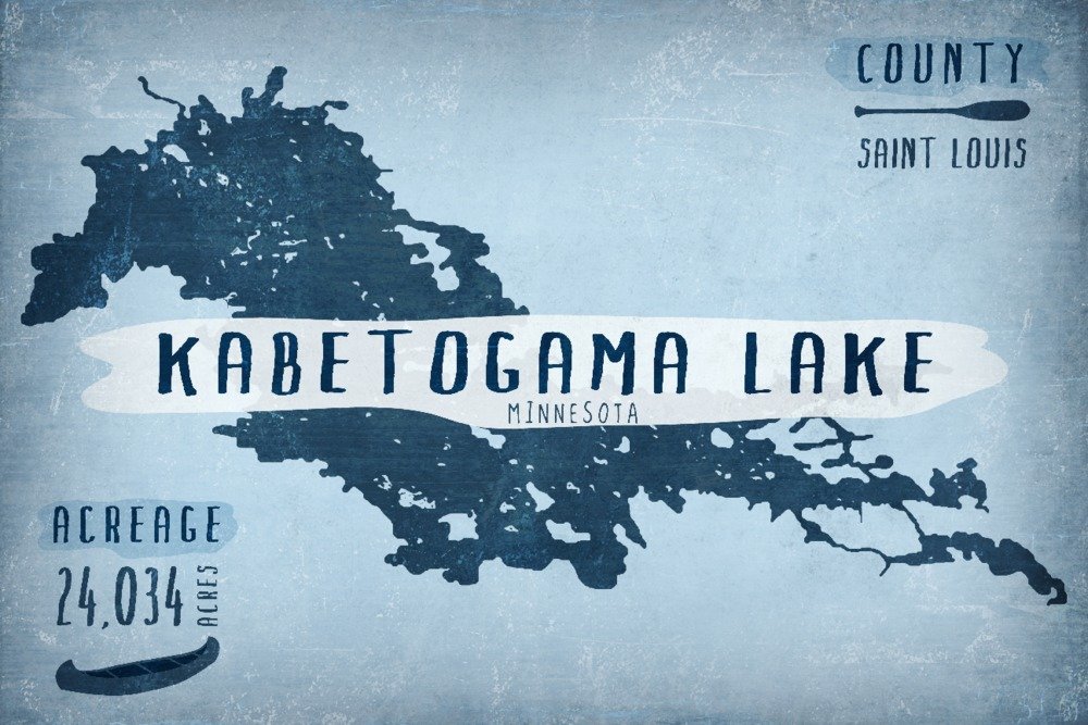 Kabetogama Lake Minnesota - 16x24 Gallery Quality Metal Art Wall Decor, Aluminum Lake Scene for Home & Office - Perfect for Cabin, Living Room, or Gift