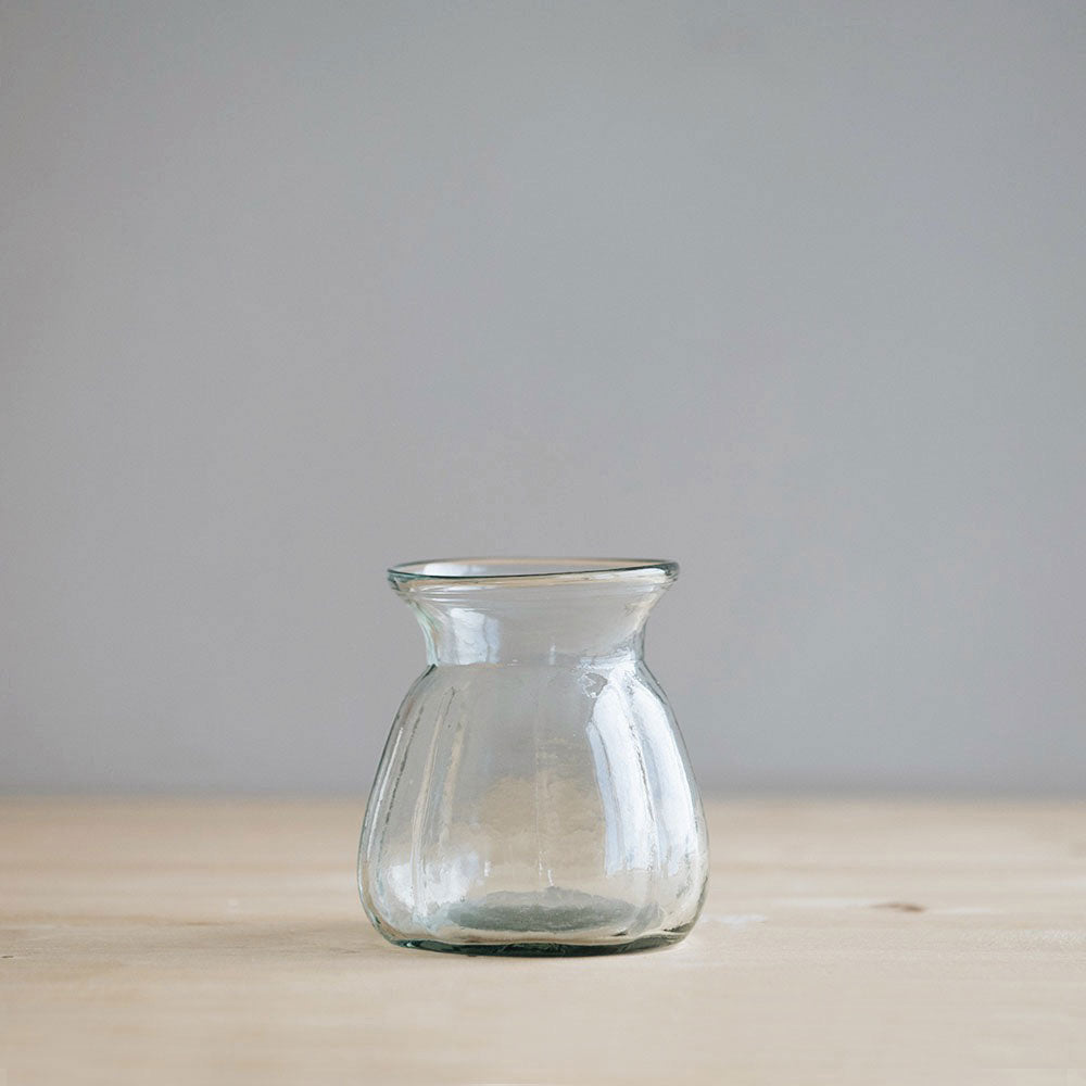 Eco-Friendly Small Recycled Glass Vase for Flowers - Perfect for Home Decor, Wedding Centerpieces & Gift Giving