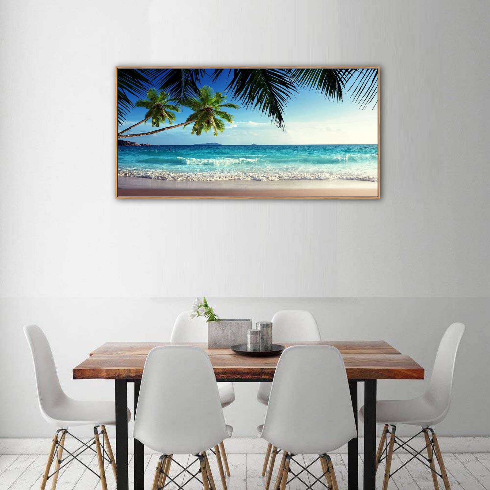 Framed Beach Canvas Wall Art - 24