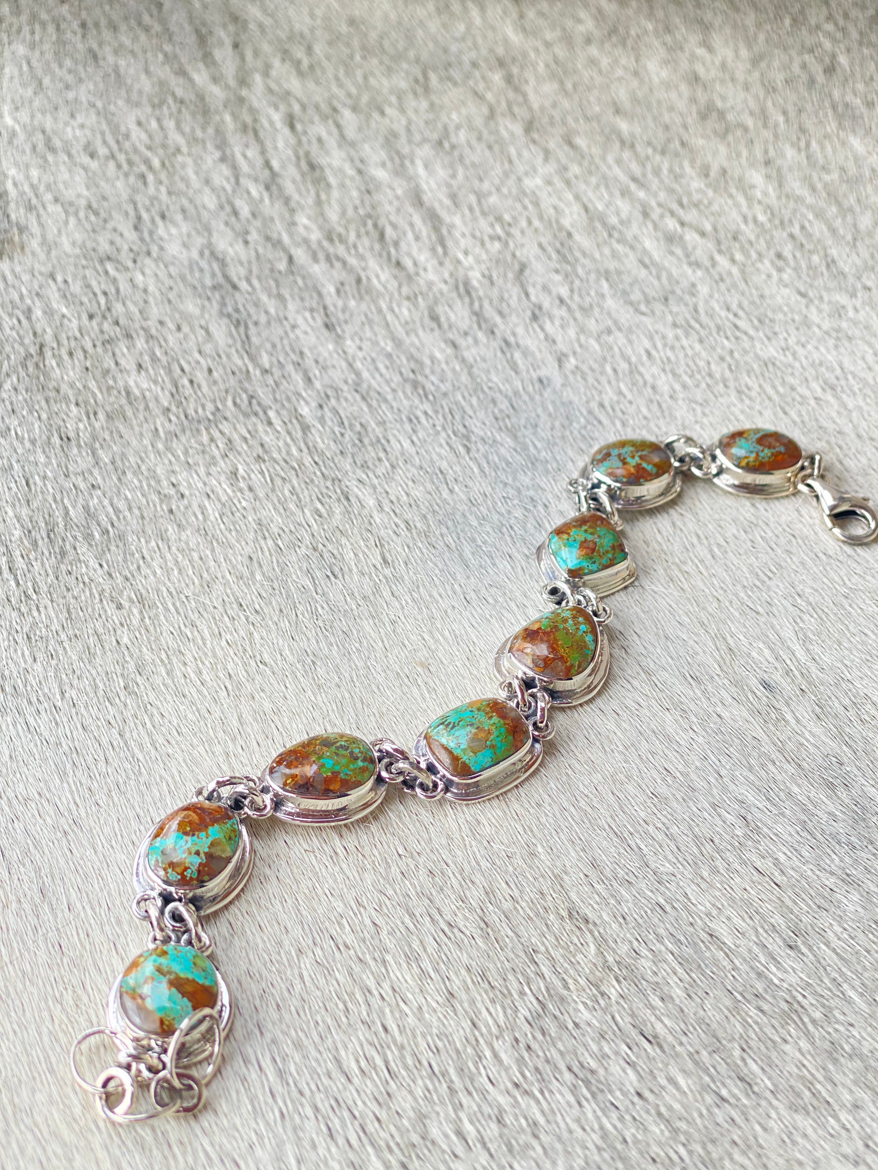 Turquoise Round Beaded Bracelet for Women - Handmade Boho Jewelry for Everyday Wear & Gift Giving