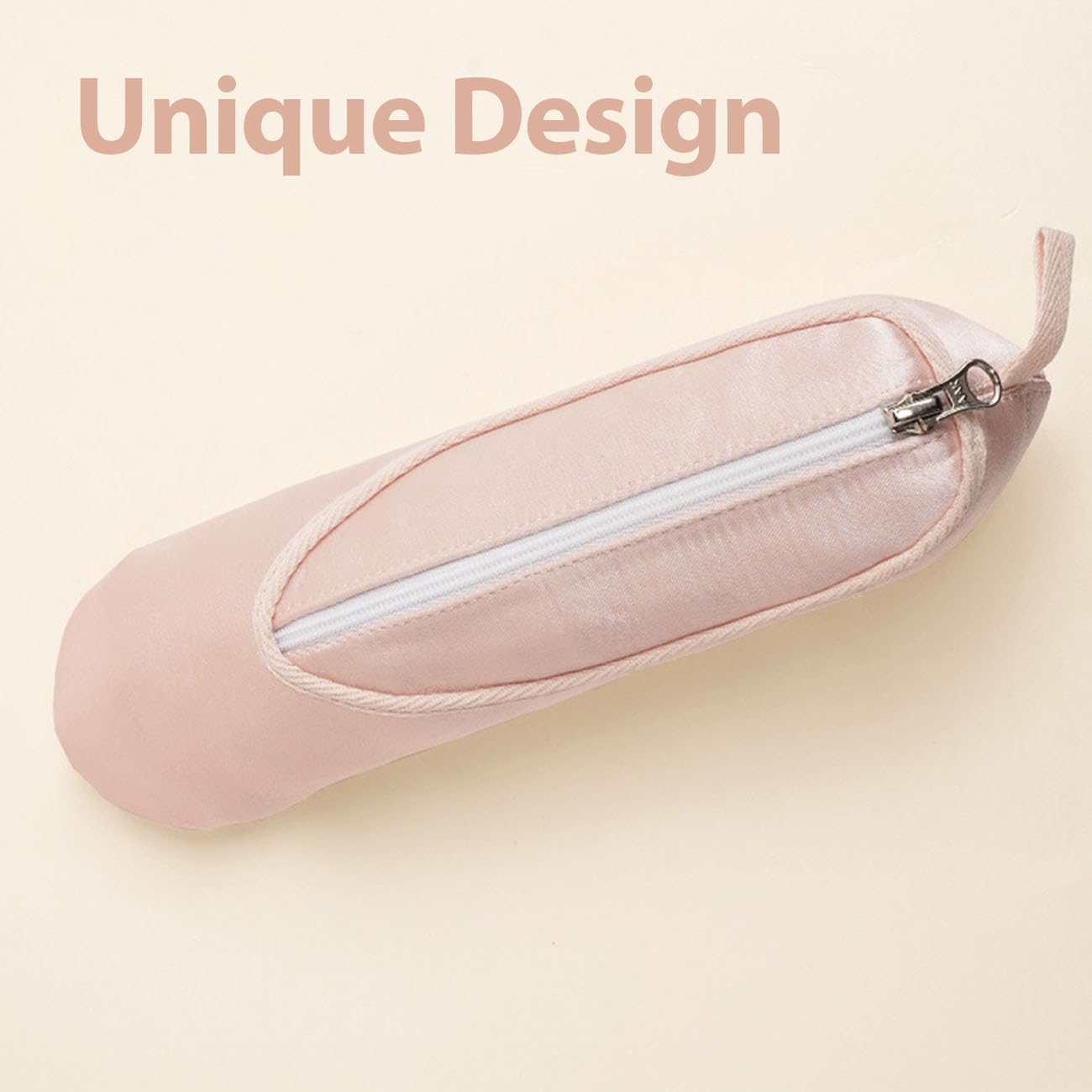 Pink Ballet Shoe Makeup Bag for Girls - Portable Cosmetic Travel Pouch for Ballerina Dance Class & Sleepover Parties