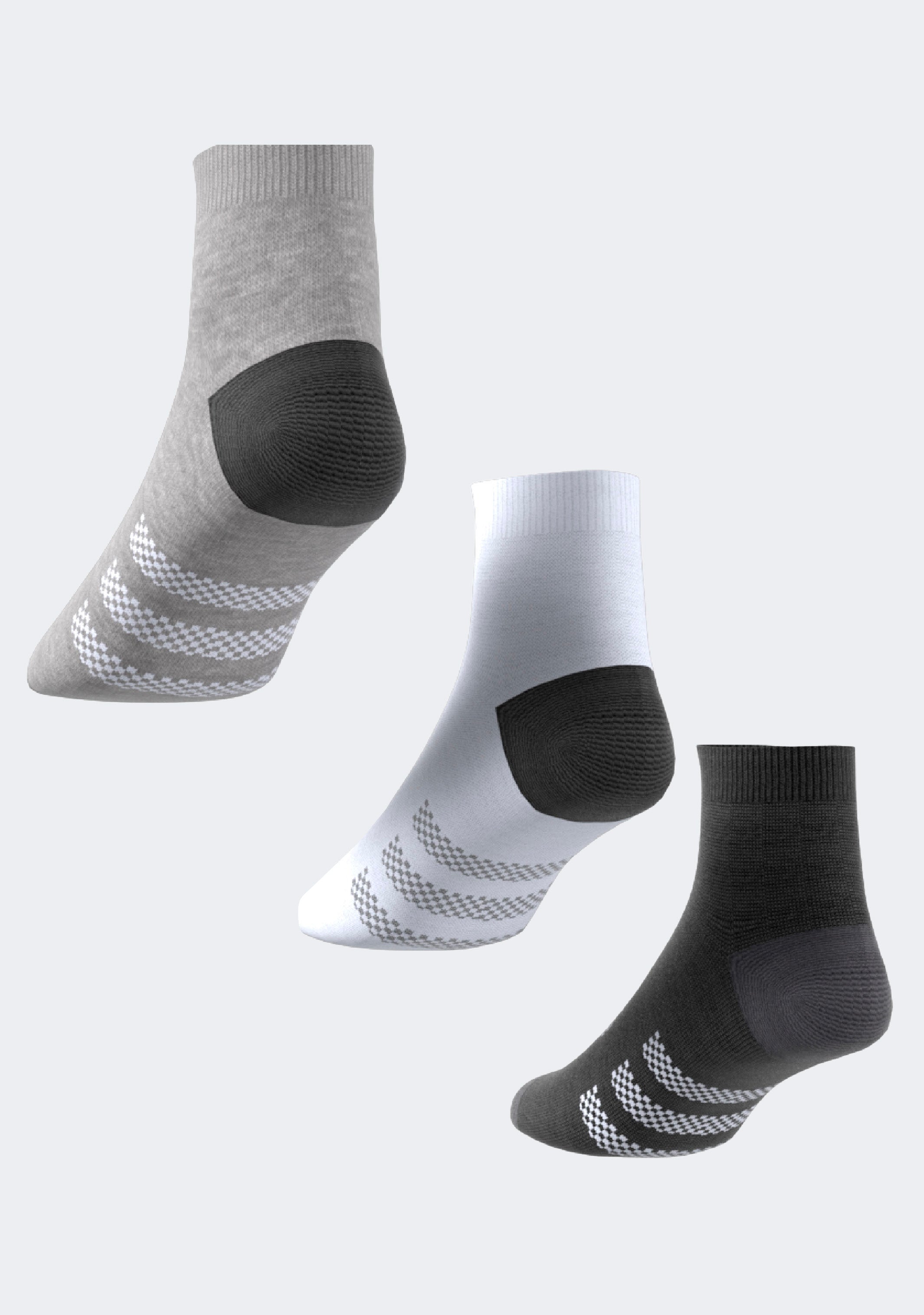 Adidas Kids' Ankle Socks 3-Pack - Breathable Cotton Athletic Socks for Boys & Girls - Perfect for School, Sports & Everyday Wear