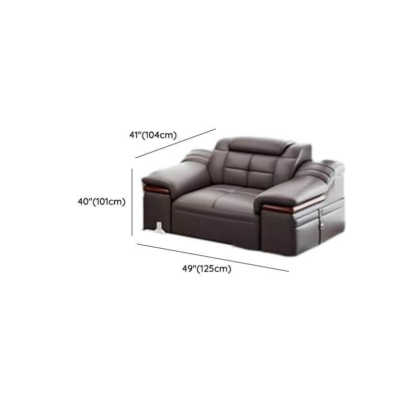 L-Shaped Faux Leather Sofa Chaise - Stain Resistant Sectional Couch with Square Arms (2-Piece/3-Piece Set, Left-Facing) - Perfect for Living Rooms, Home Theaters, and Modern Apartments