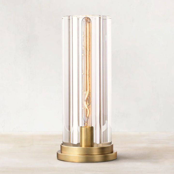 Eloise Cylindrical Table Lamp - Modern LED Bedside Lamp with USB Port, Touch Control & Adjustable Brightness for Bedroom, Living Room, Office & Study