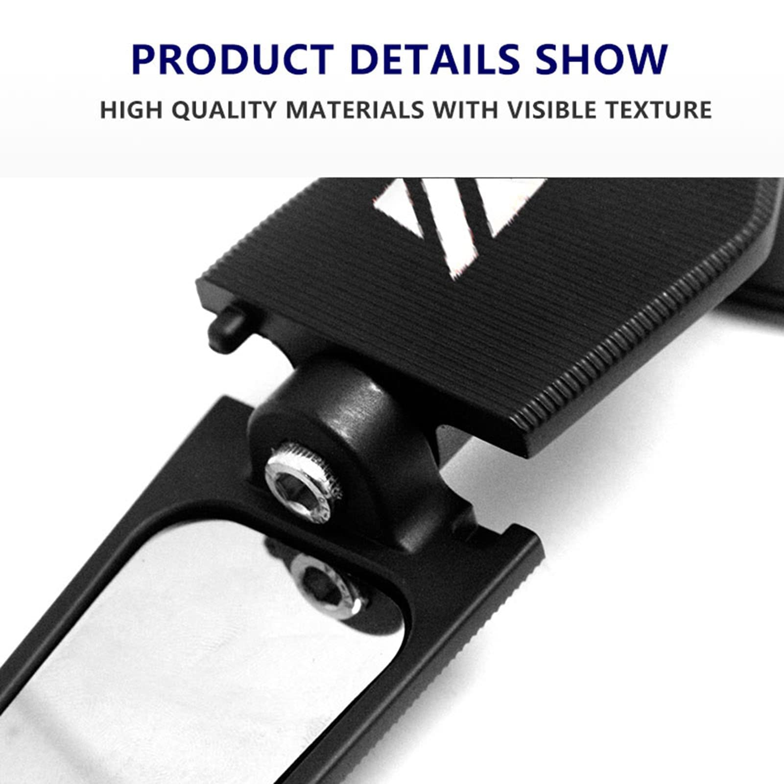 360° Adjustable Aluminum Motorcycle Rear View Mirror - Universal Fit for Yamaha R1 R3 R6 R15 R25 R125 - Enhanced Safety for Street & Racing Bikes