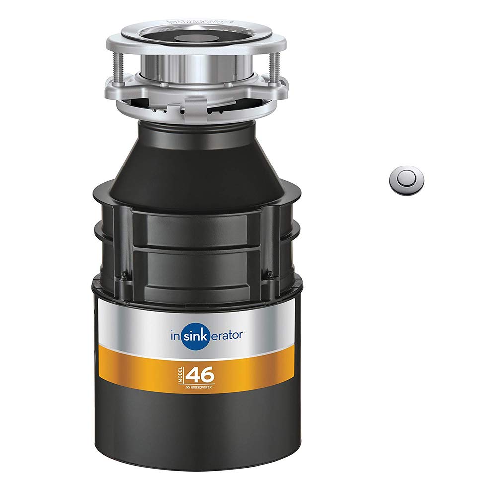 InSinkErator RFISE46AS Garbage Disposal Unit, Black - Perfect for Kitchen Waste Management & Eco-Friendly Homes