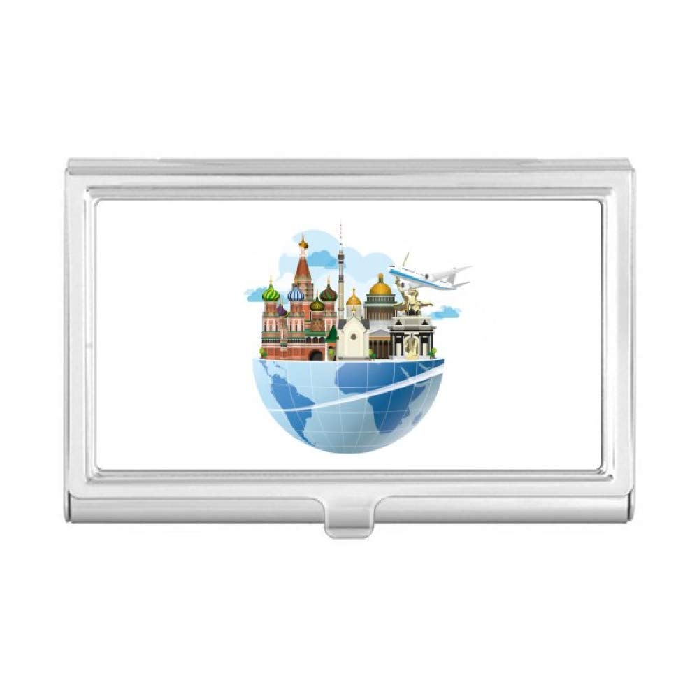 St. Basil's Cathedral Russia Themed Business Card Holder - Elegant Pocket Wallet Case for Cards & IDs - Perfect for Travel, Office & Gifts