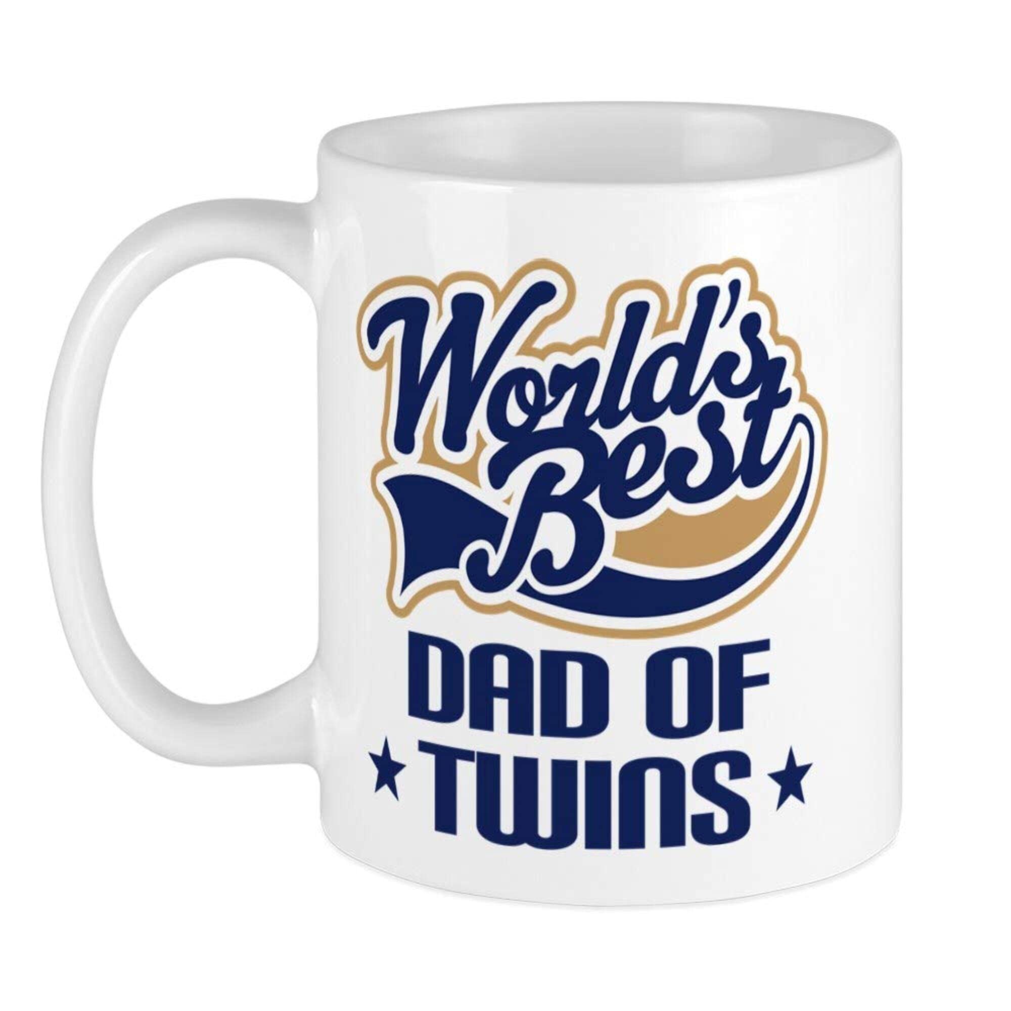 Funny Dad Of Twins Coffee Mug - 11oz White Ceramic Cup - Perfect Gift for Father's Day, Birthday & New Dads - Ideal for Home, Office & Coffee Lovers
