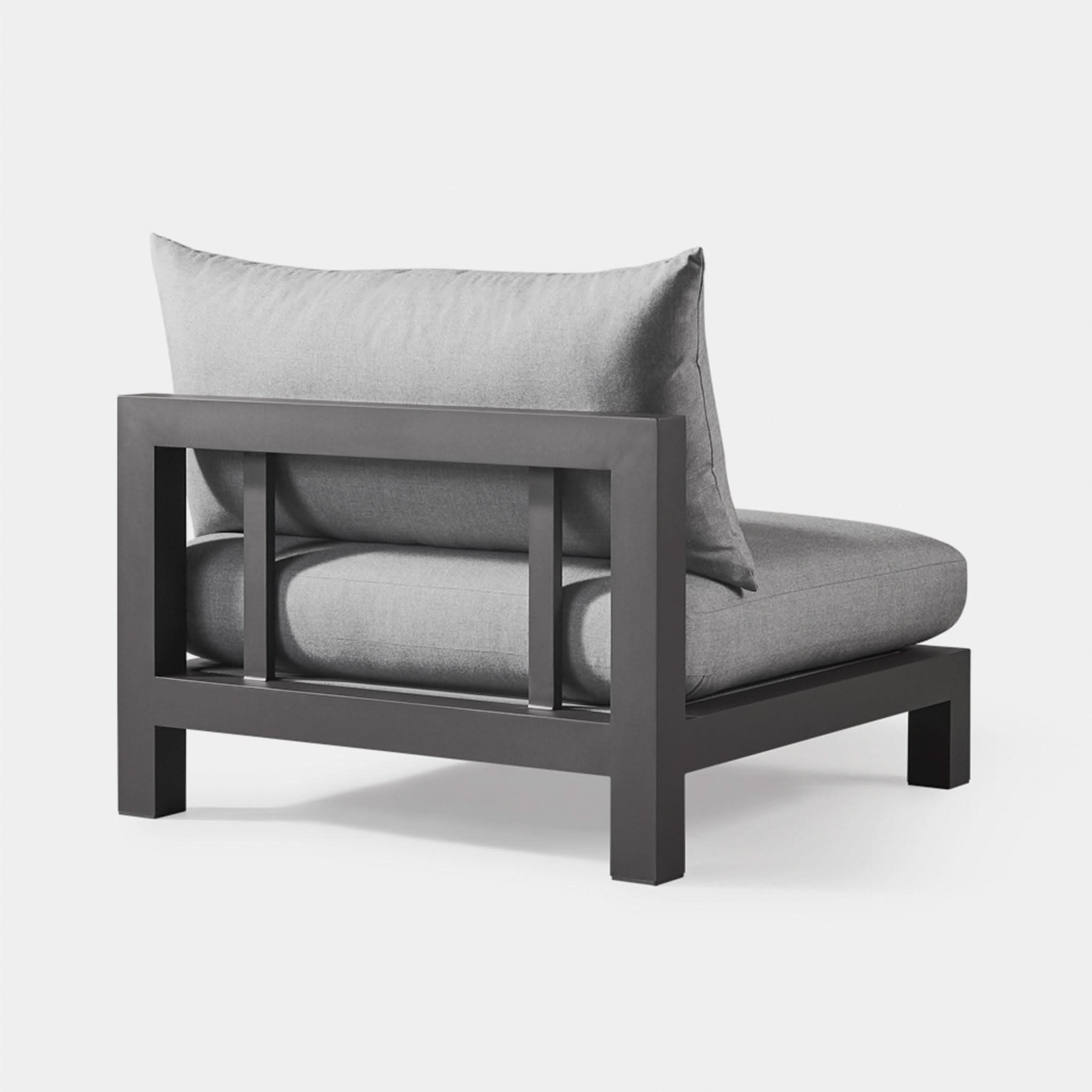 Pacific Aluminum Armless Single Chair - Lightweight & Durable Outdoor Patio Furniture for Garden, Poolside, and Backyard Relaxation