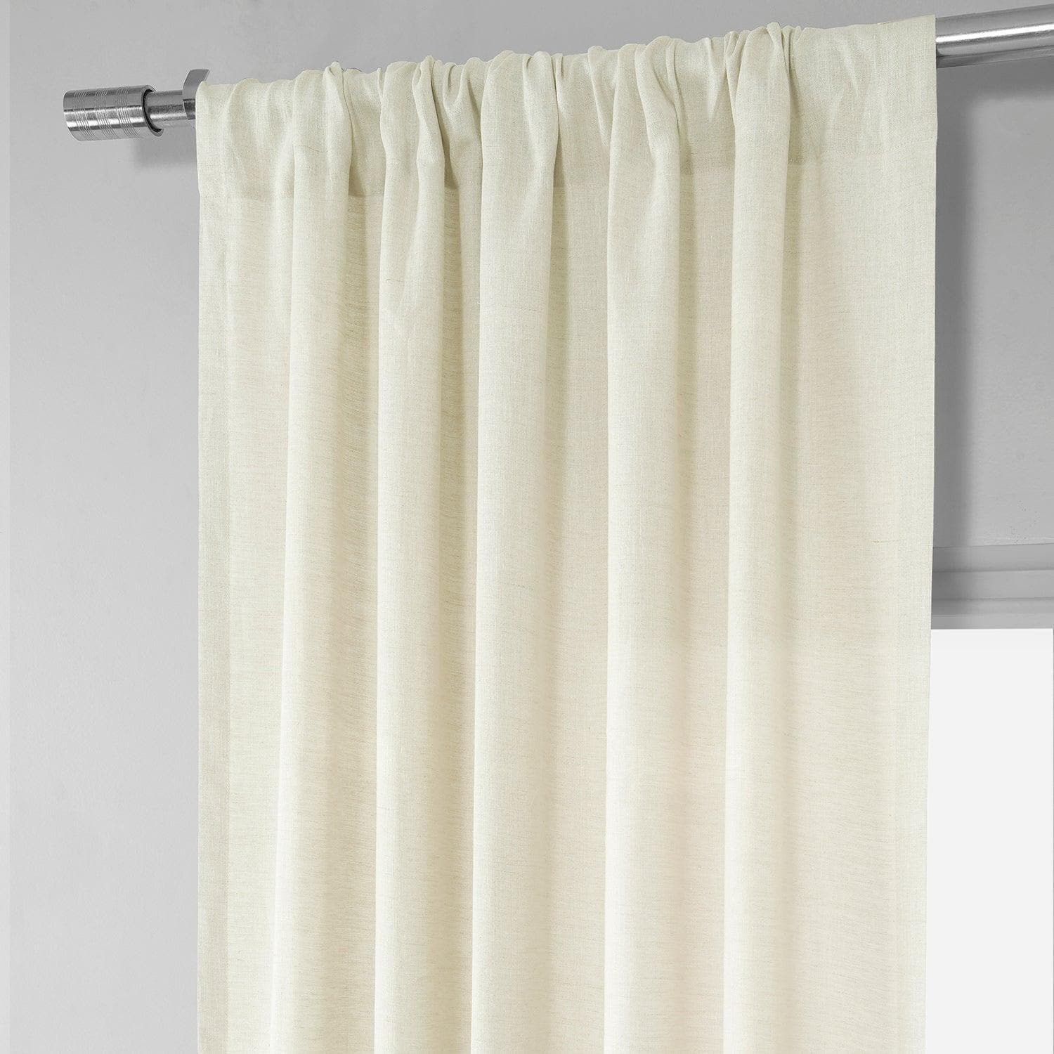 Antique Lace Deluxe French Linen Curtains - Elegant Window Treatments for Living Room, Bedroom & Dining Room Decor