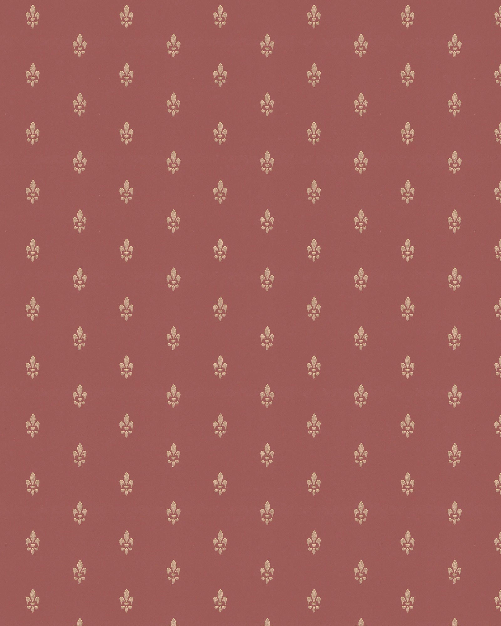 Lim & Handtryck Wallpaper - French Lily Red/Gold Floral Pattern - Perfect for Living Room, Bedroom & Home Decor
