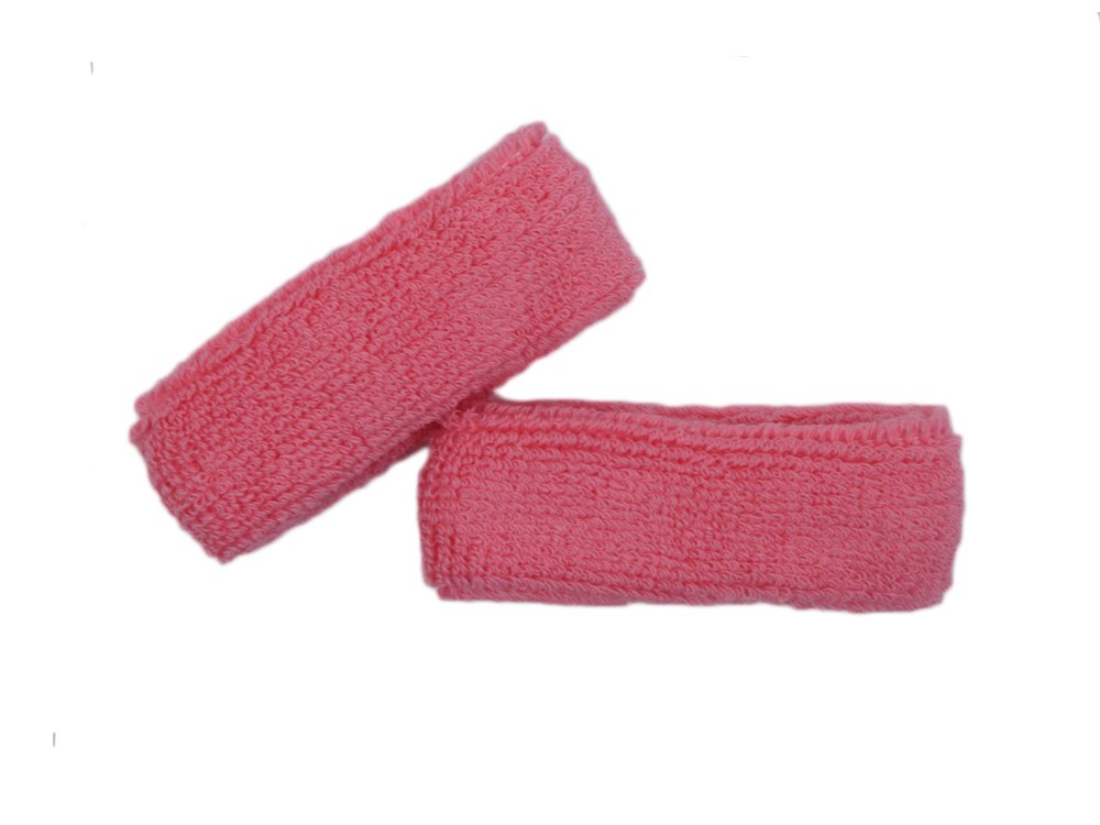 Pink Breast Cancer Awareness Wristband - 1 Inch Wide Unisex Comfortable Sweatproof Sport Wristband - 1 Pair - Ideal for Running, Gym Workouts & Showing Support for Breast Cancer Awareness