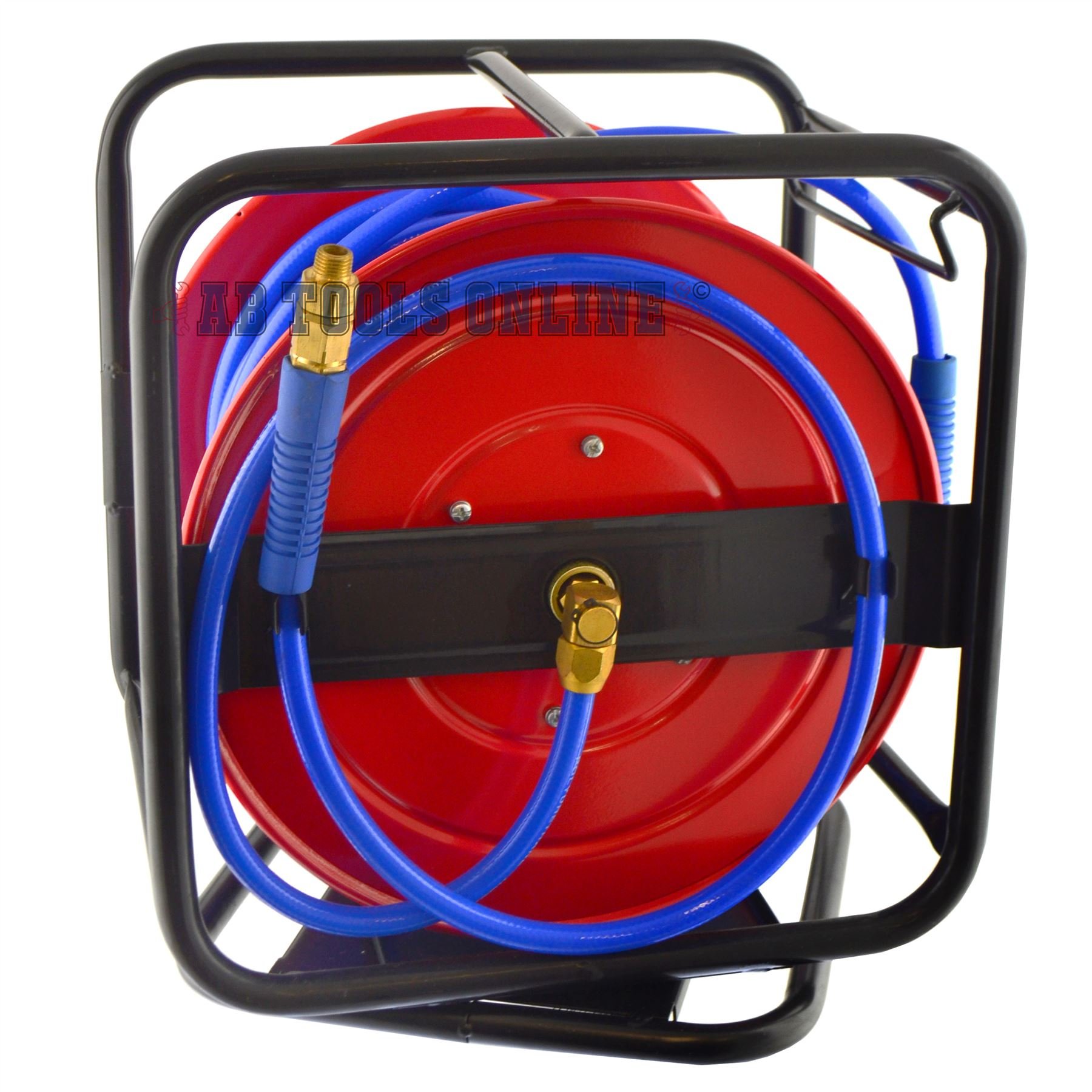 Retractable Air Hose Reel for Compressor - 8mm Bore, 30m/100ft Heavy Duty Air Line - Perfect for Garage, Workshop & Industrial Use