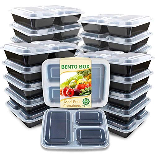20 Pack 3 Compartments 36oz