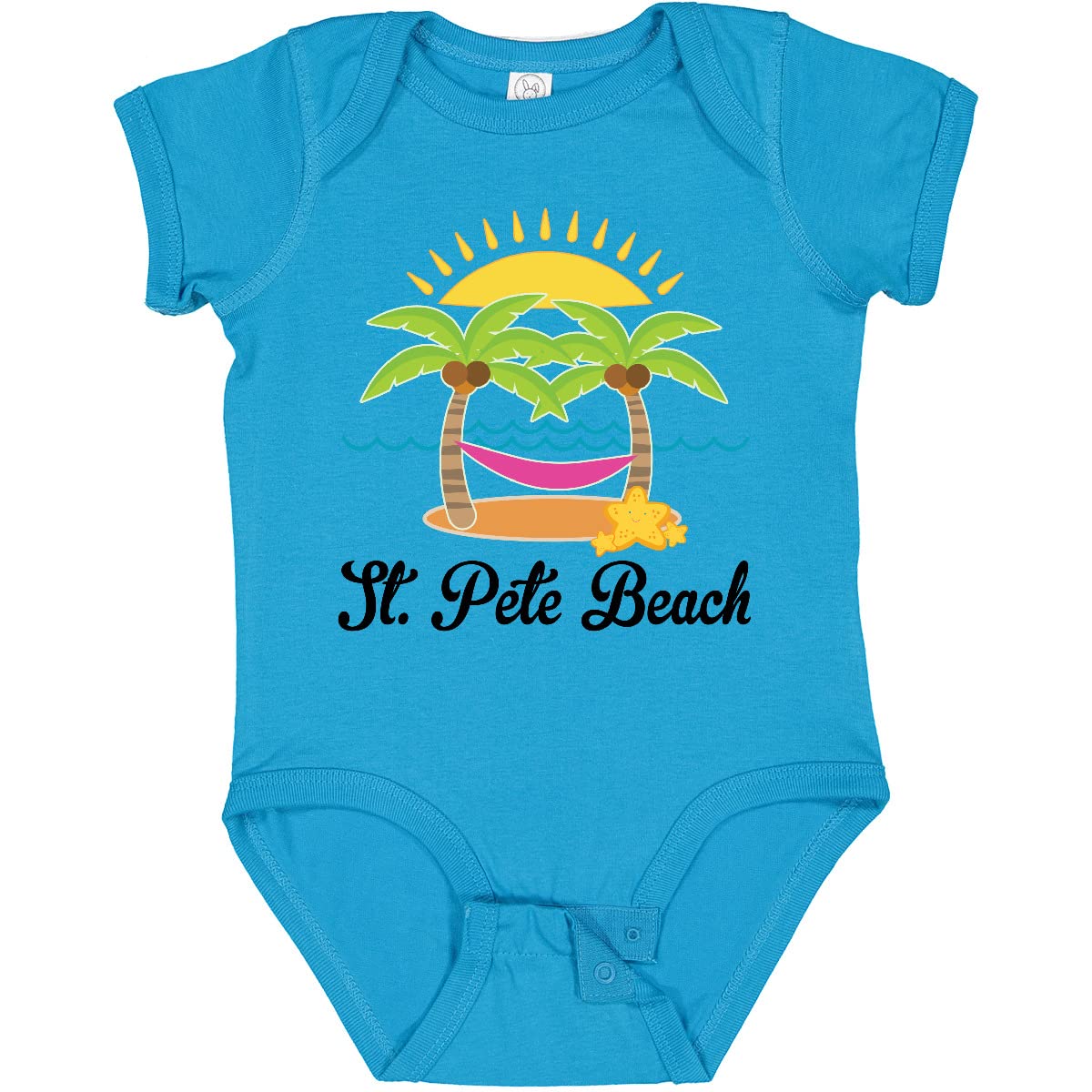 Inktastic St. Pete Beach Florida Vacation Baby Bodysuit - Cute Outfit for Beach Trips & Family Vacations - Soft Cotton Infant Onesie for Boys & Girls