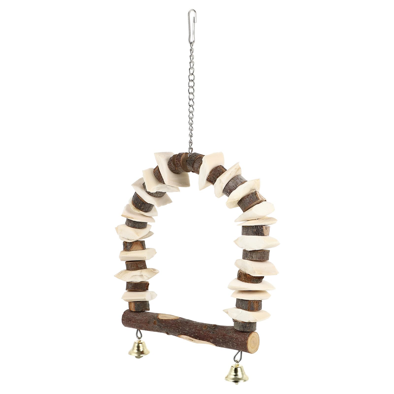Colorful Parrot Swing Chewing Toy - Hanging Bird Bite Toy for Parakeets, Cockatiels & Lovebirds - Perfect for Cage Entertainment & Beak Exercise