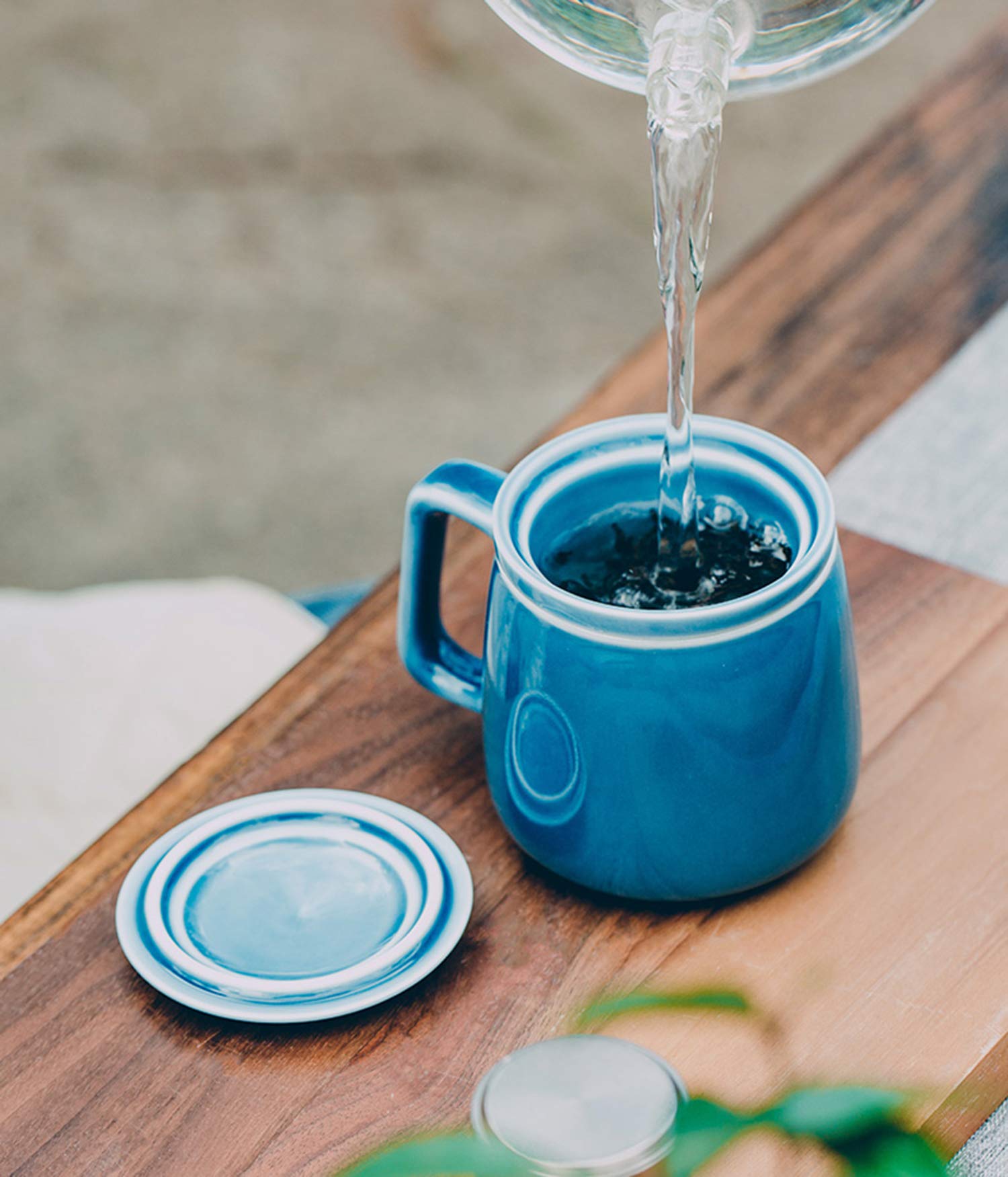 Premium Ceramic Tea Infuser Mug with Lid - 8oz Black Tea Cup with Built-in Strainer, Portable Travel Tea-For-One Set (Yellow) - Perfect for Home, Office & On-the-Go Tea Lovers