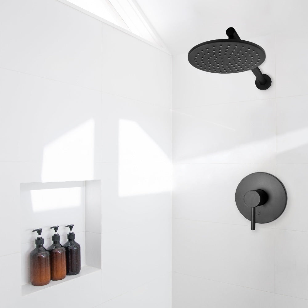 ZLINE El Dorado Rainfall Shower Faucet in Matte Black - High Pressure Luxury Showerhead for Modern Bathroom, Spa & Master Suite (ELD SHF MB)