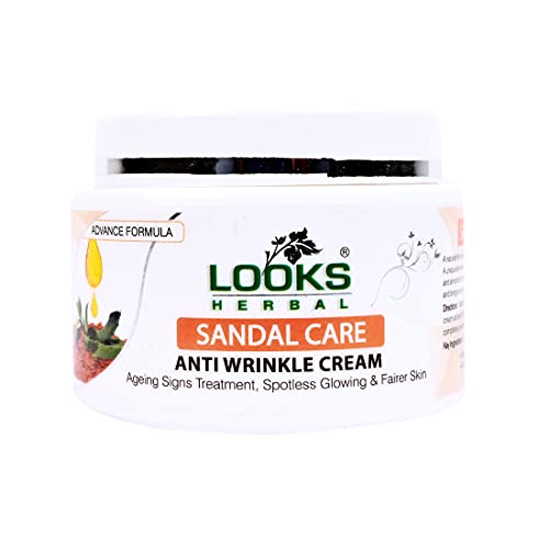 Herbal Anti-Wrinkle Cream for Women & Men - Anti-Aging Sandalwood Face Cream for Fairer, Glowing & Bright Skin | Day & Night Moisturizer for Youthful Complexion | Perfect for Daily Skincare Routine & Special Occasion Prep