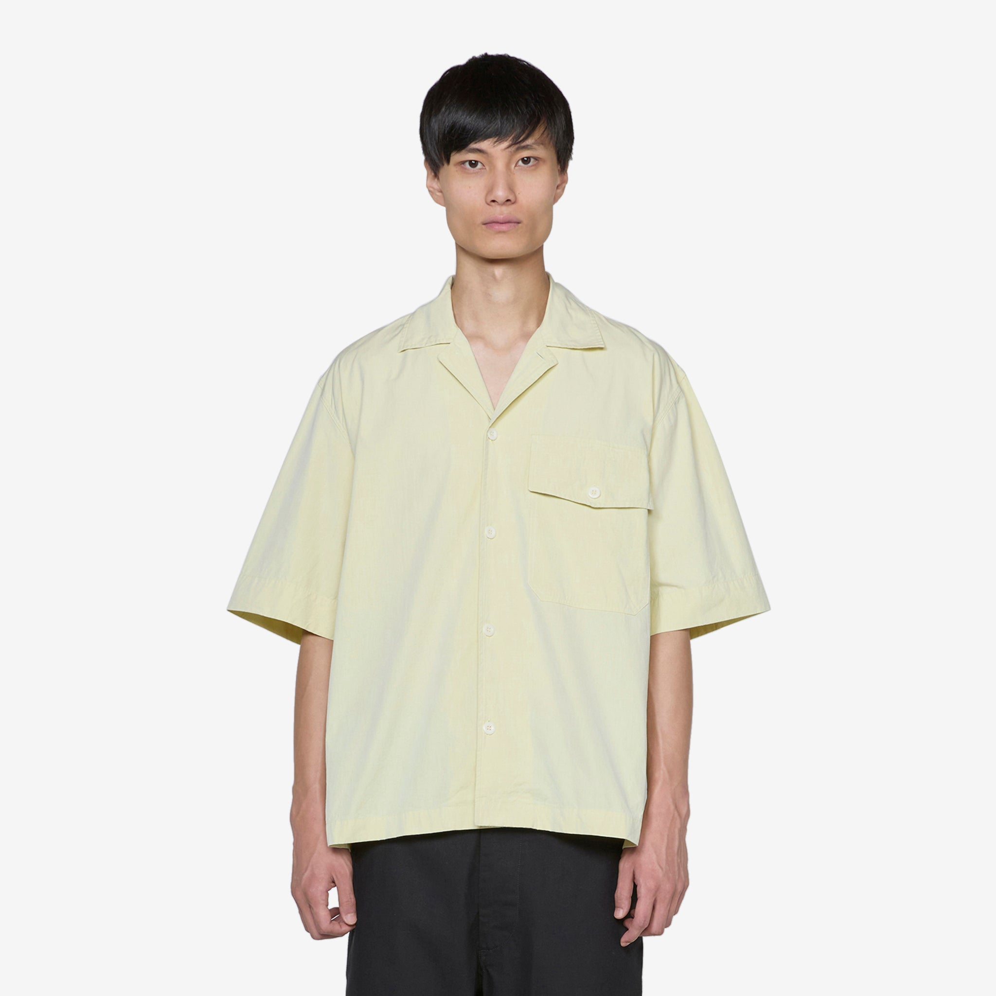 Men's MHL Short Sleeve Flap Pocket Casual Shirt in Pale Yellow - Perfect for Summer Outings, Office Wear & Casual Style