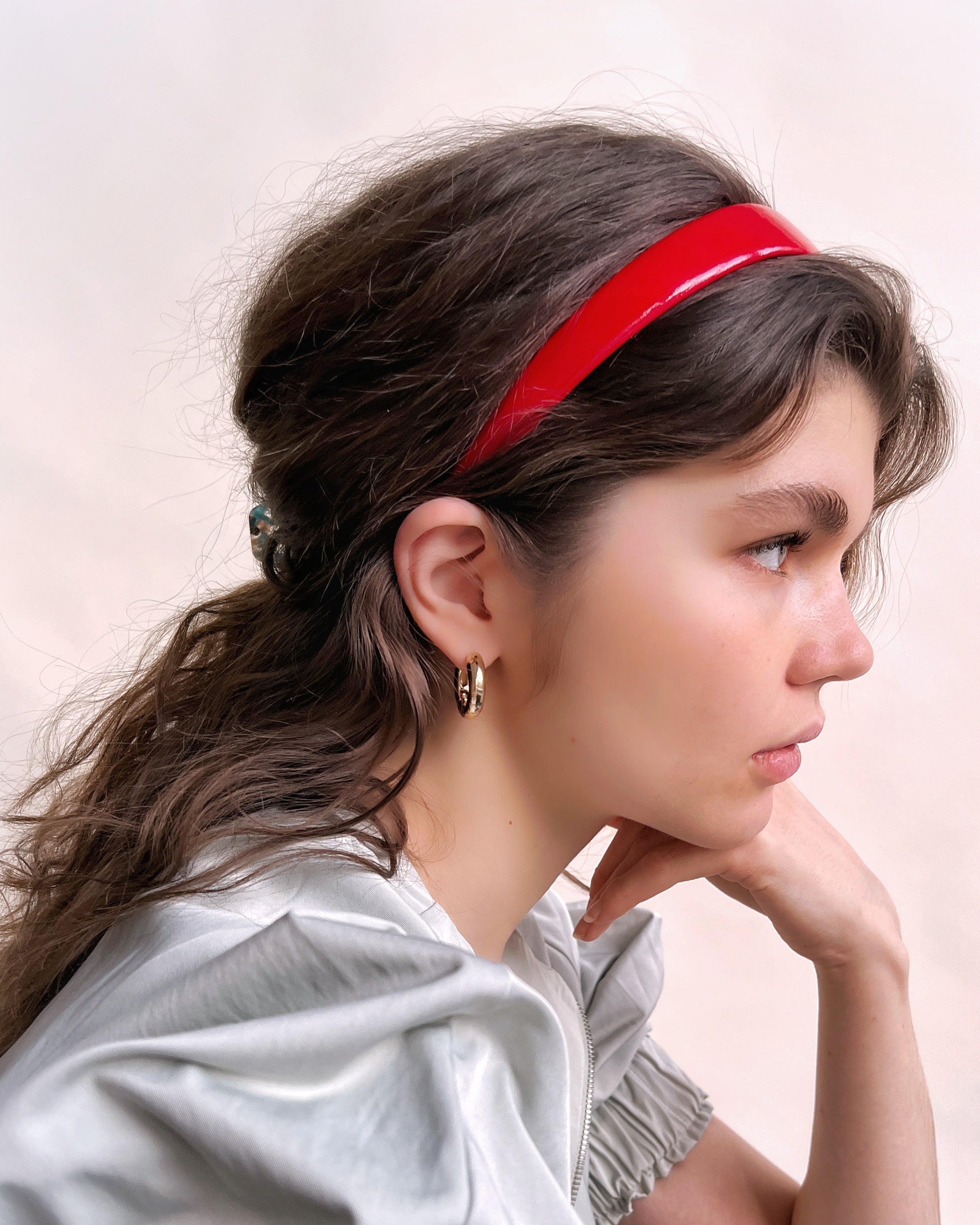 Patent Leather Kim Headband - Limited Edition Hair Accessory for Women | Perfect for Workouts, Yoga, and Fashion