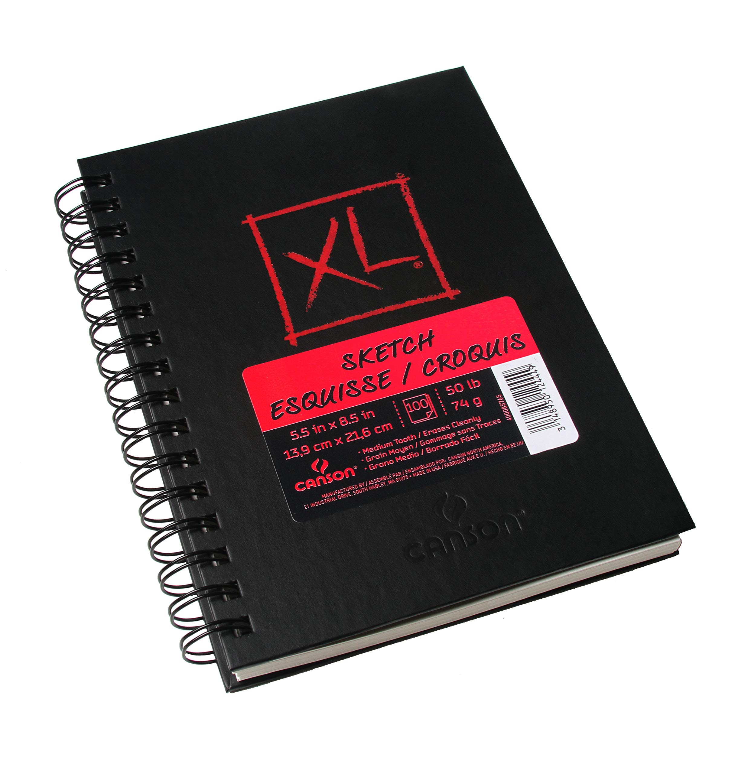 Premium Canson XL Sketch Book - 9x12 Inches, 100 Sheets, Acid-Free Paper for Artists, Drawing & Sketching - Perfect for Studio, Classroom & Outdoor Art Projects