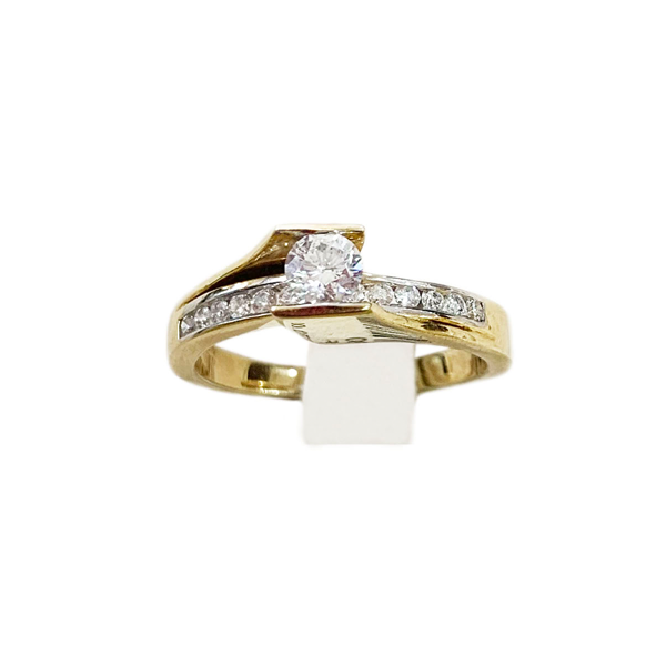 14K Yellow Gold Diamond Ring for Women - Elegant Solitaire Engagement & Wedding Band - Perfect for Proposals, Anniversaries, and Special Occasions