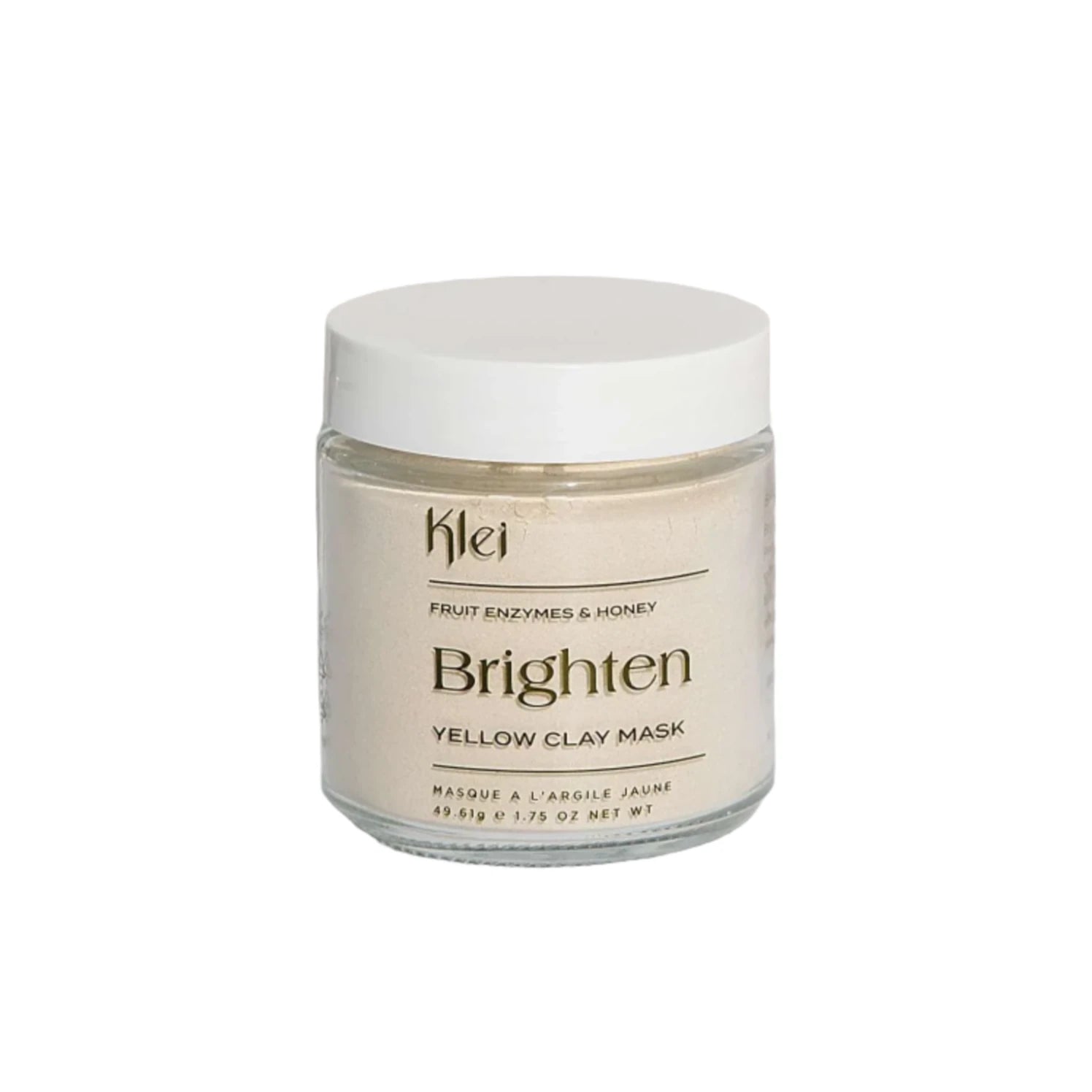 BRIGHTEN Fruit Enzymes & Honey Yellow Clay Mask - Brightening & Hydrating Facial Treatment for Glowing Skin - Perfect for Acne-Prone & Dull Skin Care Routine