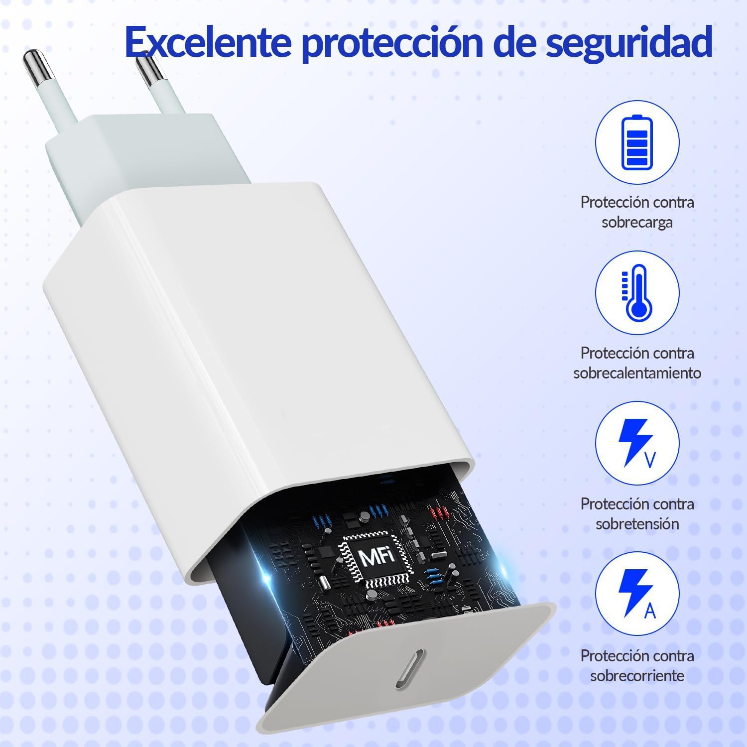 30W USB C Fast Charger for iPhone 15/16 Series, Samsung Galaxy, iPad Pro & Google Pixel - Includes 2M Type C Cable & Wall Adapter - Perfect for Home, Office & Travel Charging