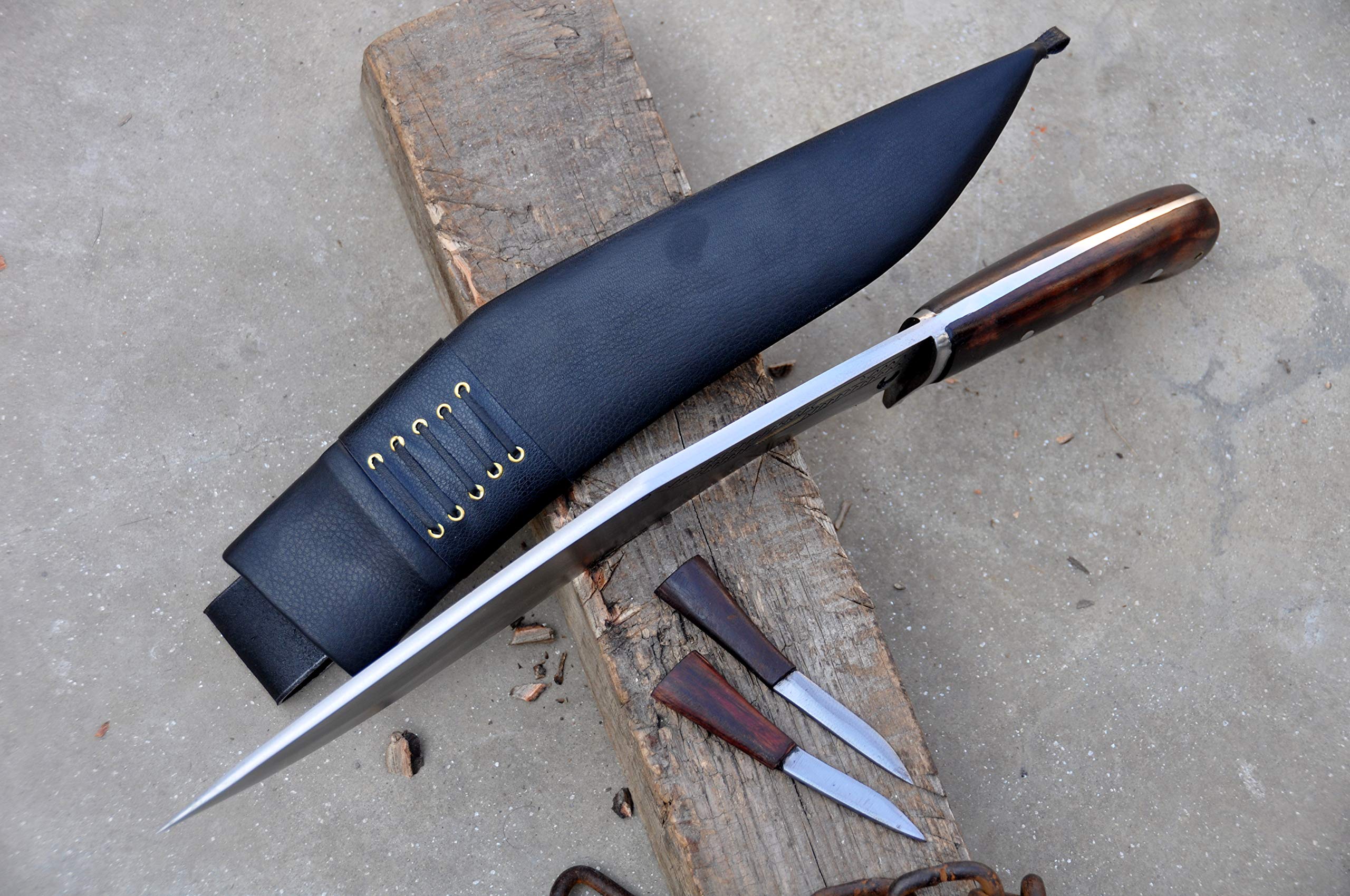 13 Inch Handmade Cheetlange Hunter Kukri Knife - Full Tang Fixed Blade with Tempered Sharp Edge - Perfect for Hunting, Camping & Outdoor Survival