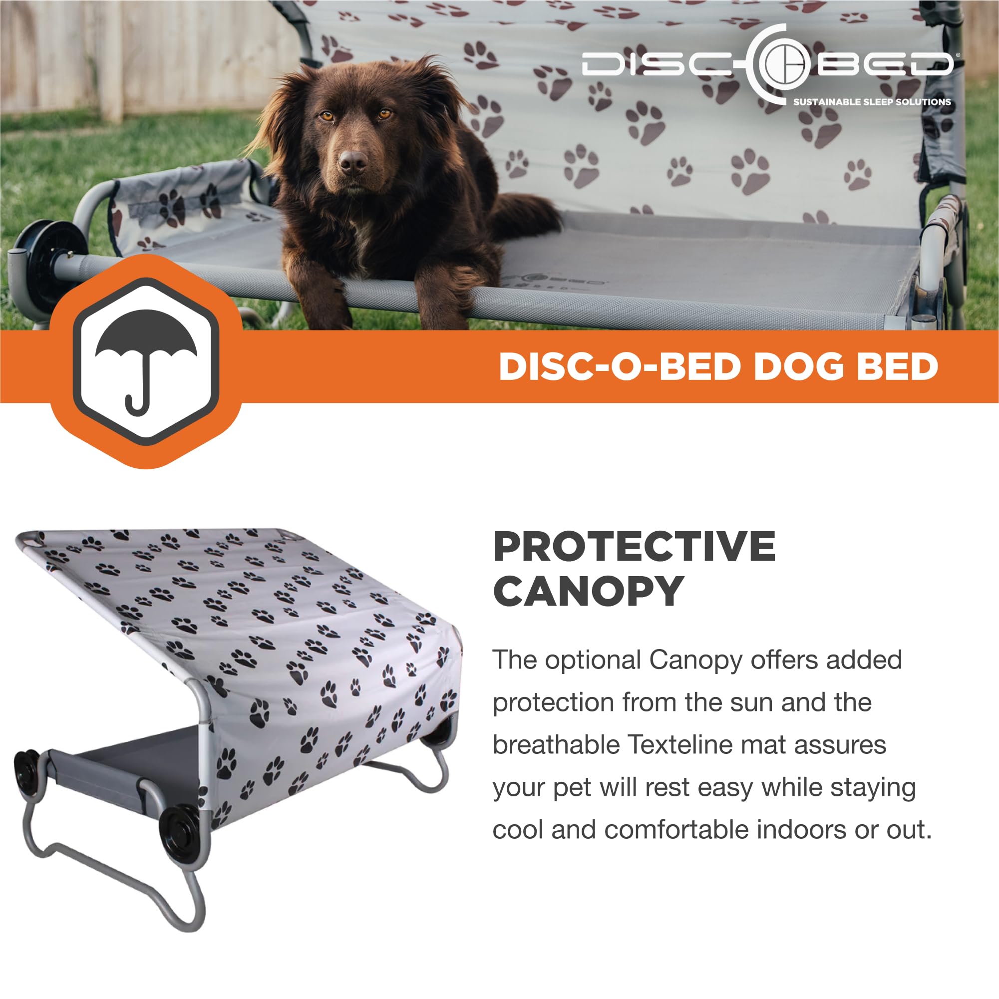 Premium Disc-O-Bed Orthopedic Dog Bed for Large & Medium Dogs - Waterproof & Chew-Resistant - Perfect for Crates, Travel & Home Use