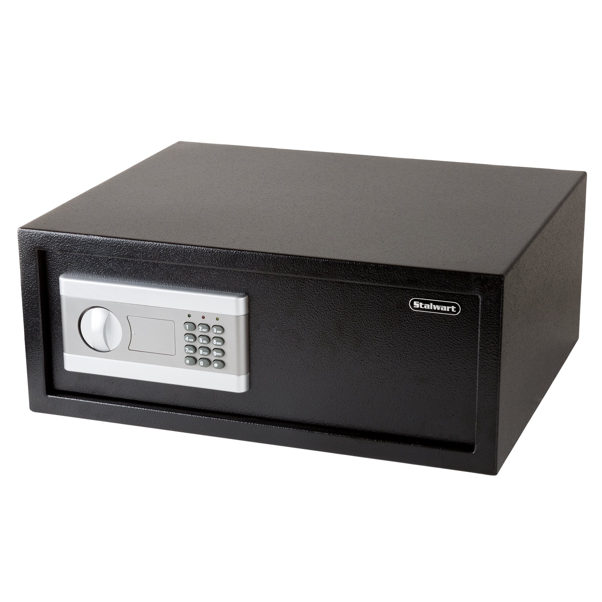 Stalwart Digital Safe Box with Keypad & 2 Manual Keys - Secure Money, Jewelry, Passports - Home, Office & Travel Security Safe - Perfect for Bedroom, Hotel & Business Use