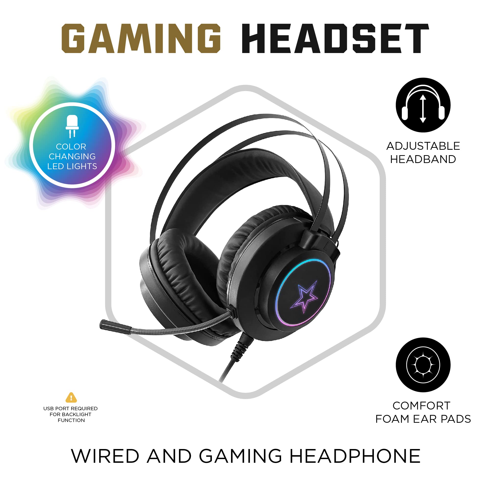 SOAR NFL Wired Gaming Headset with Noise Cancelling Mic - Official Licensed Football Headphones for PC, PS4, Xbox - Perfect for Gaming, Streaming & Sports Fans