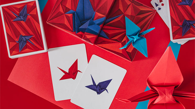 Premium 1000 Cranes Japanese-Inspired Playing Cards by Riffle Shuffle – Elegant Deck for Card Games, Magic Tricks & Collectors