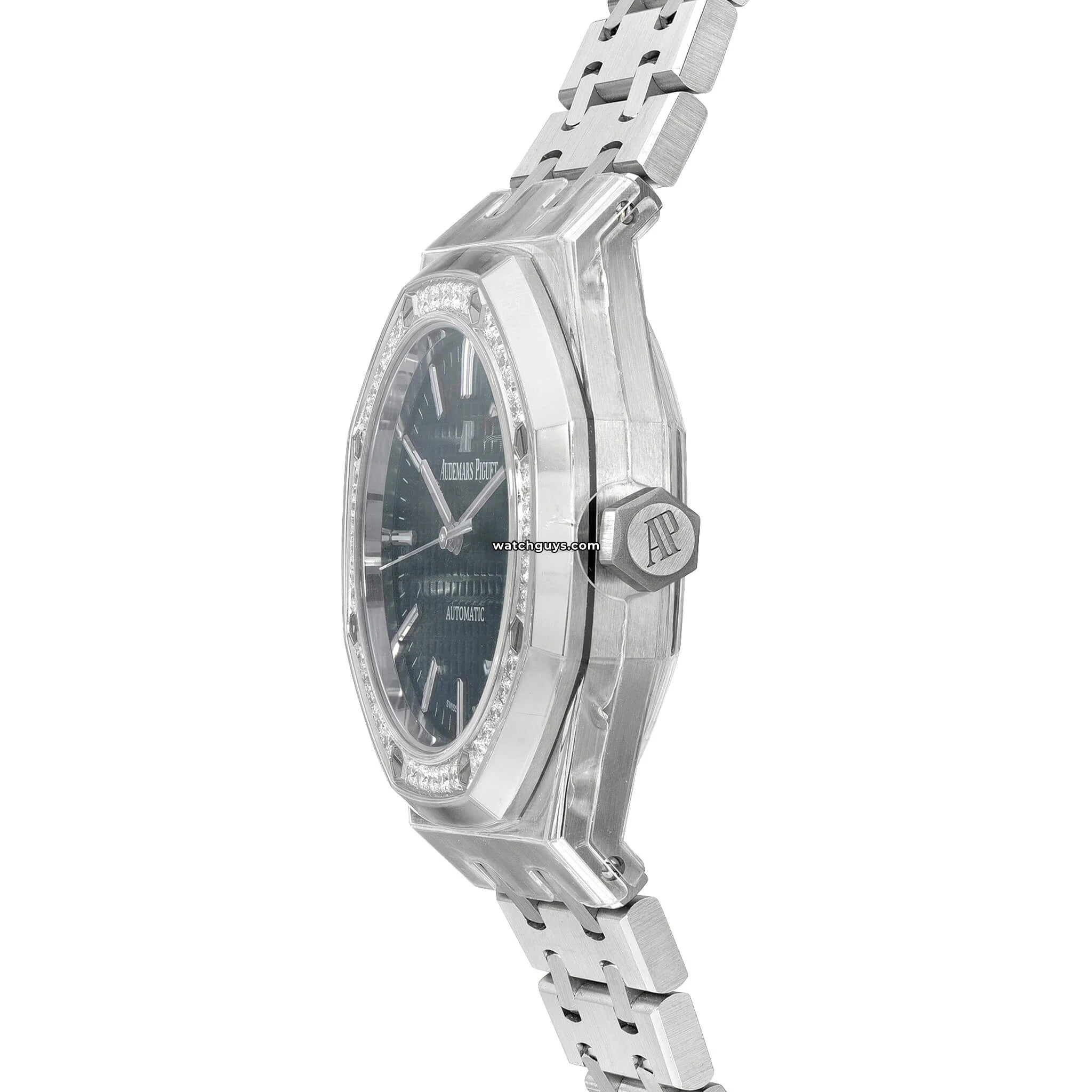 Audemars Piguet Royal Oak 15451ST Blue Diamond Watch - Luxury Stainless Steel Timepiece for Men | Perfect for Business Meetings & Special Occasions