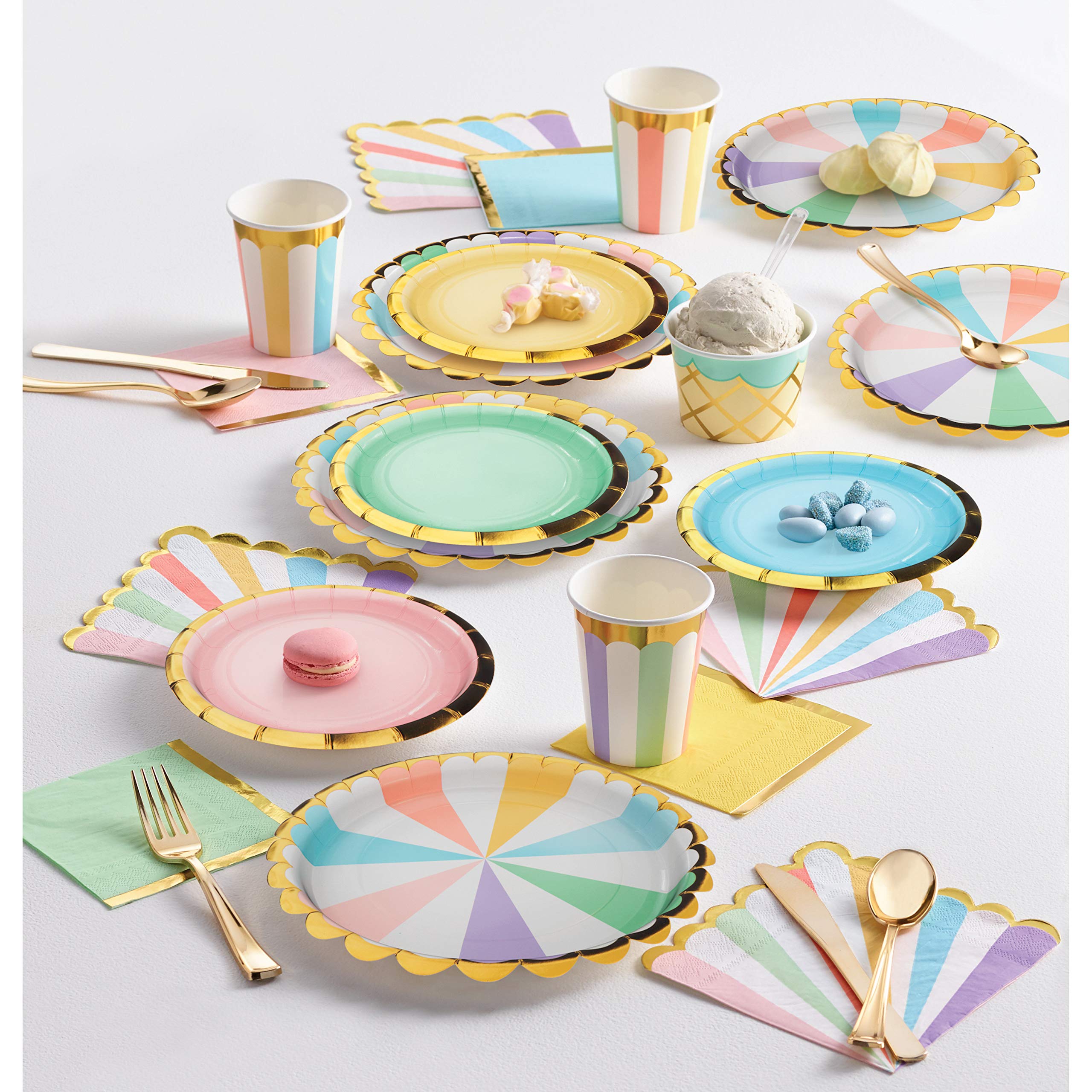 Pastel Celebration Beverage Napkins - 16 Count, Soft & Absorbent for Parties, Weddings, and Baby Showers - Elegant Pastel Colors for Any Special Occasion