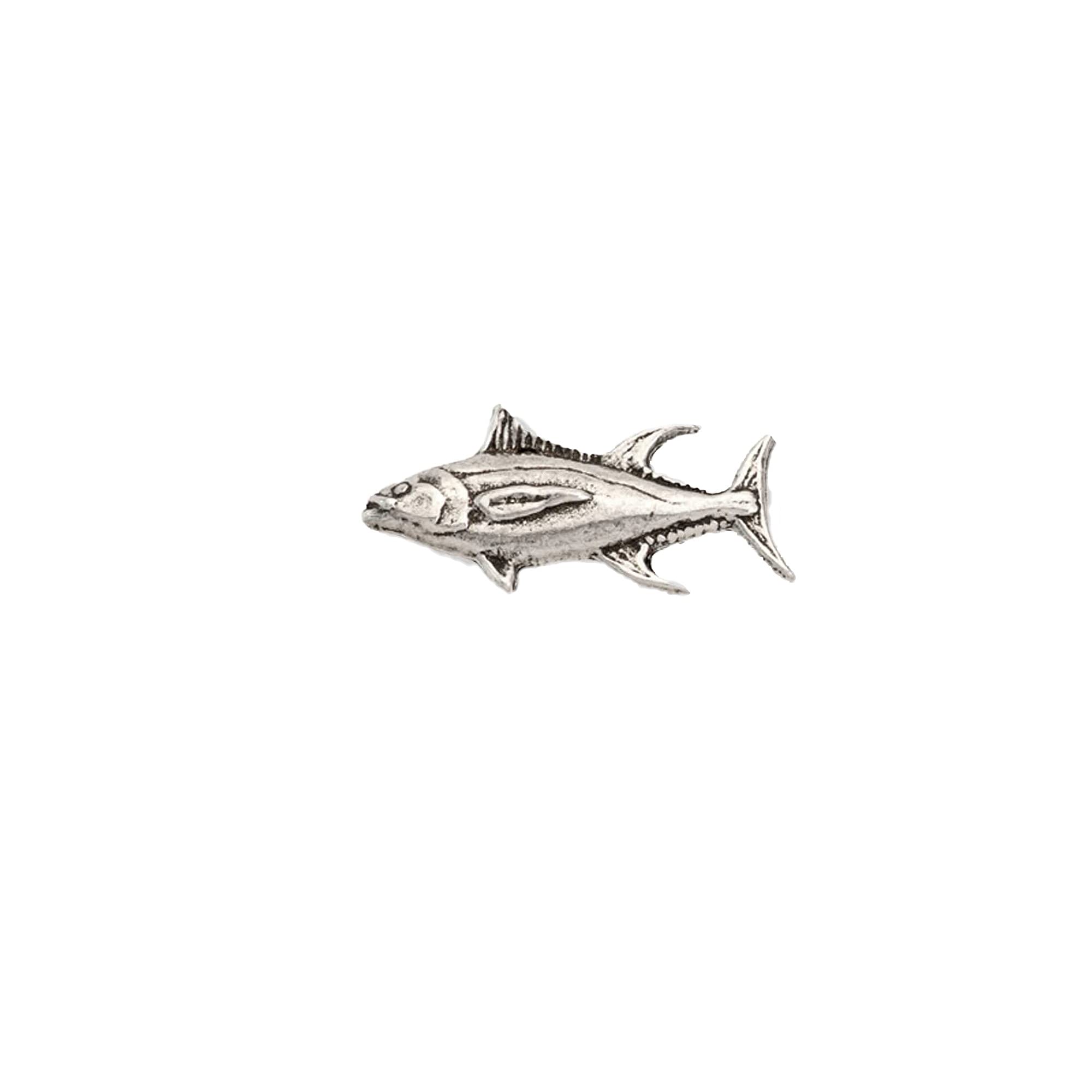 Vintage Pewter Yellowfin Tuna Lapel Pin S011MP - Perfect for Fishing Enthusiasts, Collectors & Gift Giving