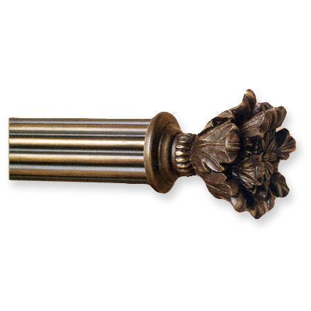 2 1/4 Inch Reeded Wood Poles in Statuary Bronze - Finial Company | Decorative Finials for Staircase, Porch & Interior Design