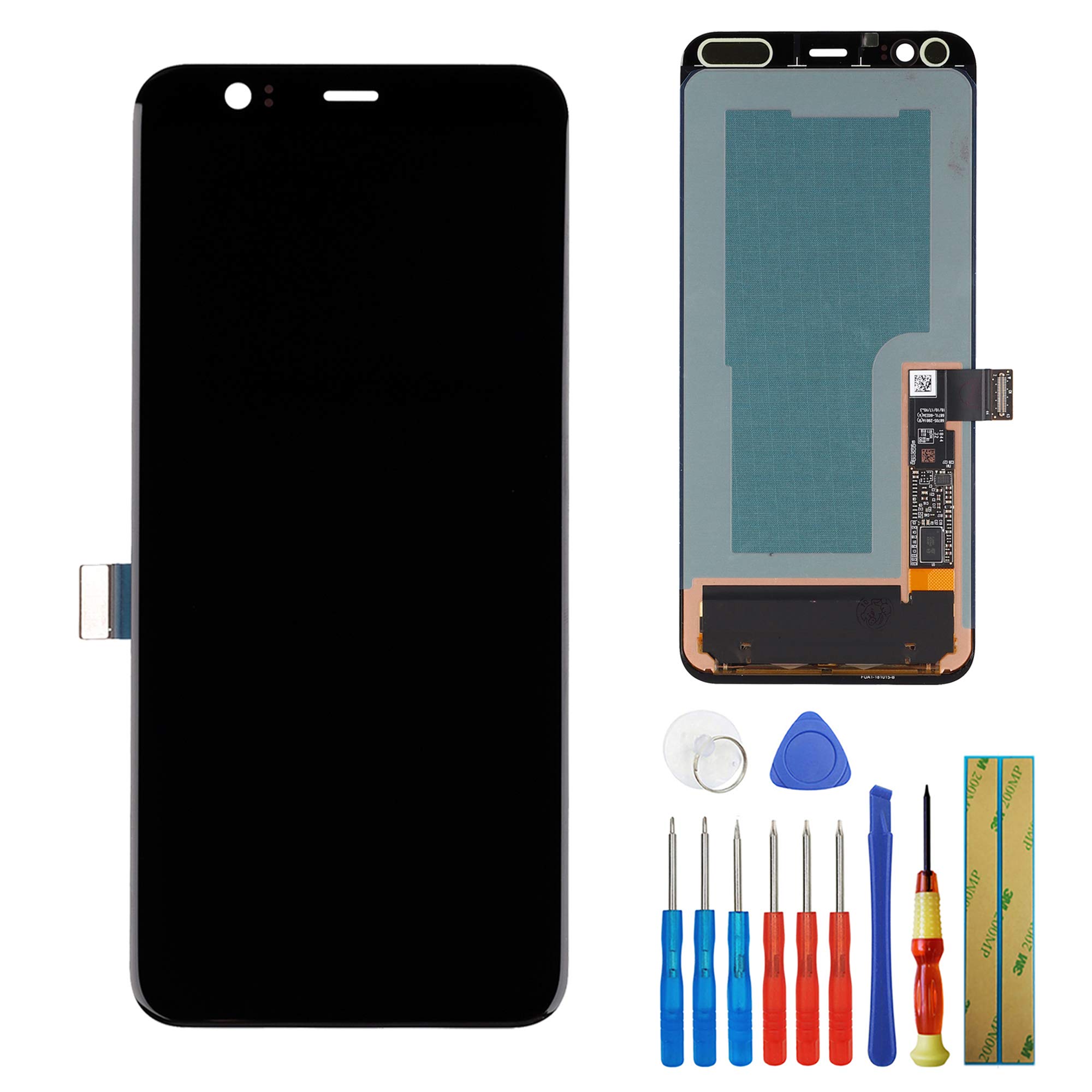 Google Pixel 4 OLED Touch Screen Assembly - 5.7 Inch Digitizer Display Replacement with Tools Kit | Perfect for DIY Phone Repair & Screen Replacement at Home