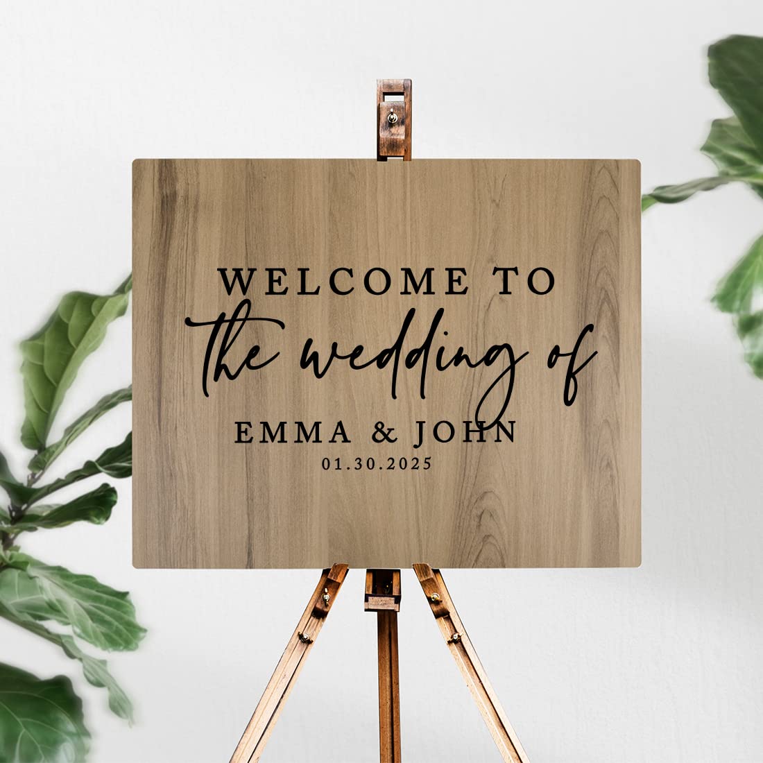 Custom Wooden Welcome Sign for Wedding - 16
