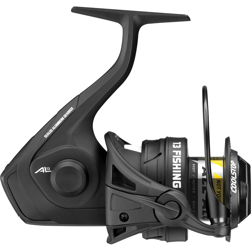13 Fishing AL13 Spinning Reel - 5.2:1 Gear Ratio, 3.0 Ball Bearings - Lightweight Saltwater Fishing Reel for Bass, Trout & Inshore Fishing