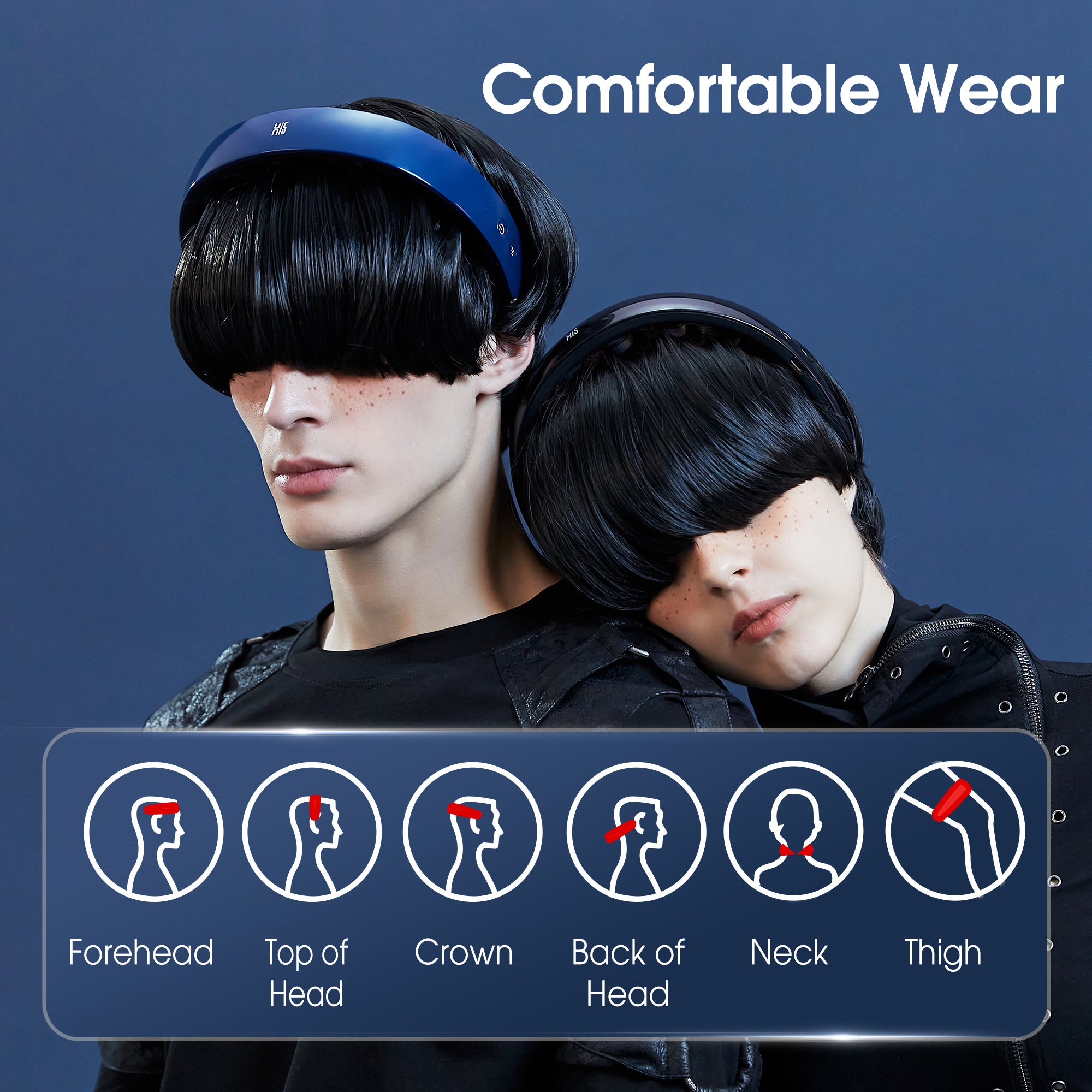 Electric Scalp Massager with 11 Vibrating Nodes - Deep Relaxation & Stress Relief - Hair Growth Stimulator for Men & Women - Perfect for Home, Office & Travel Use