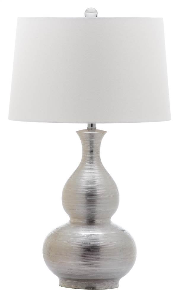 SAFAVIEH Cahaba Modern Farmhouse Silver 31-inch LED Table Lamp - Bedroom, Living Room & Home Office Lighting (Bulb Included) | Perfect for Nightstands, Desks & Cozy Reading Nooks