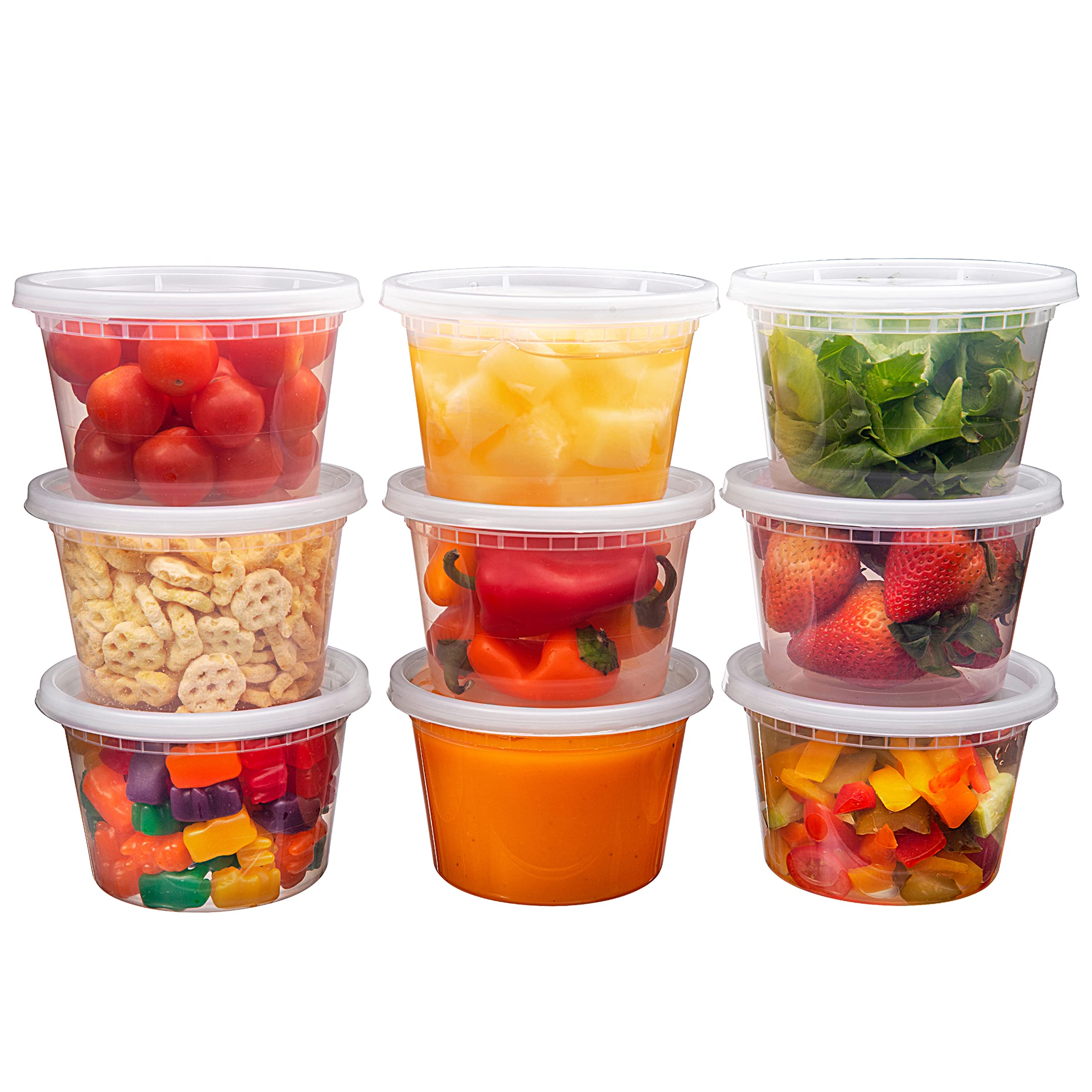 TigerChef 16 oz Leak Proof Food Storage Containers with Lids - 24 Pack BPA-Free, Microwave, Freezer & Dishwasher Safe - Perfect for Meal Prep, Leftovers & Office Lunches