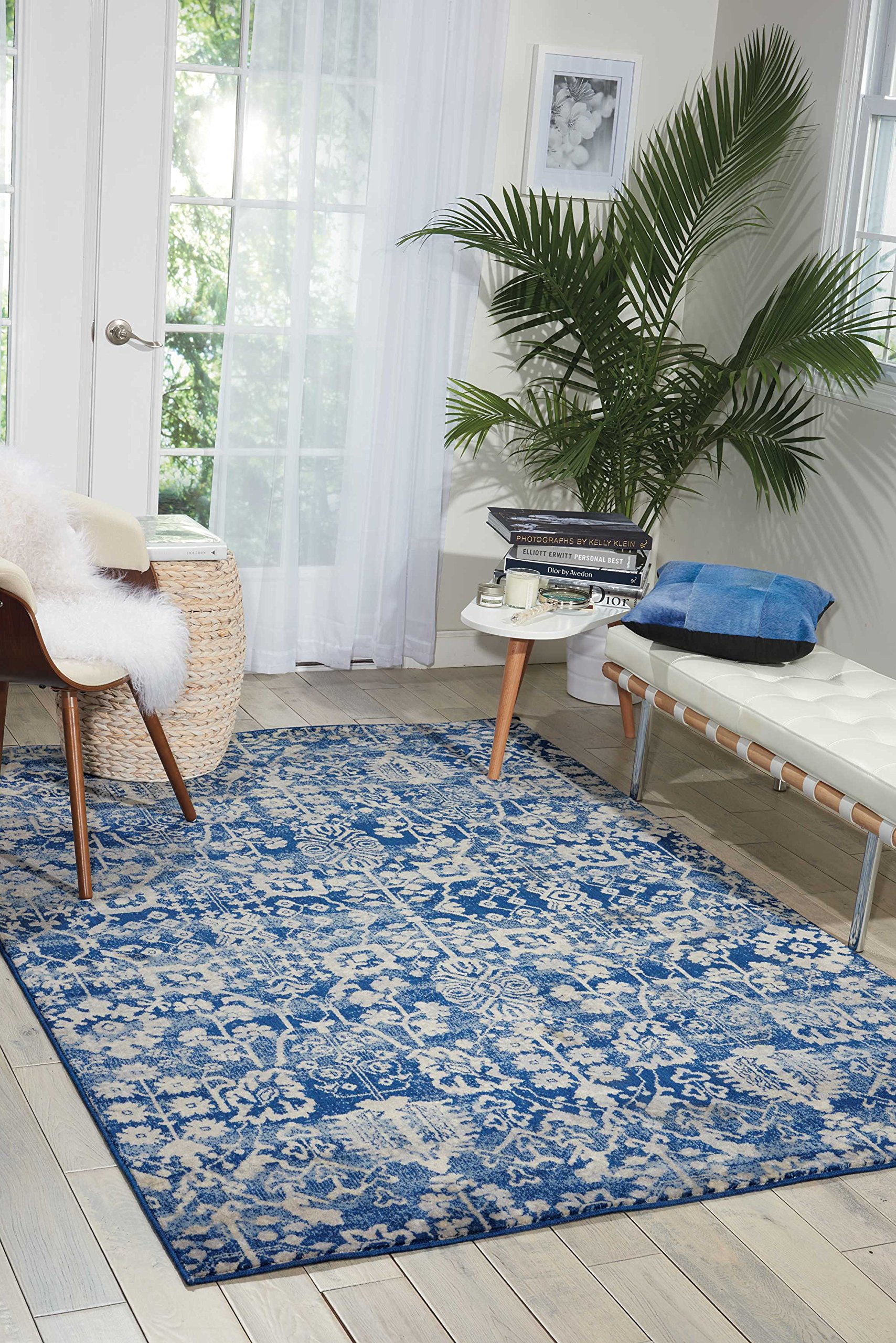 Nourison Somerset Contemporary Navy 7'9