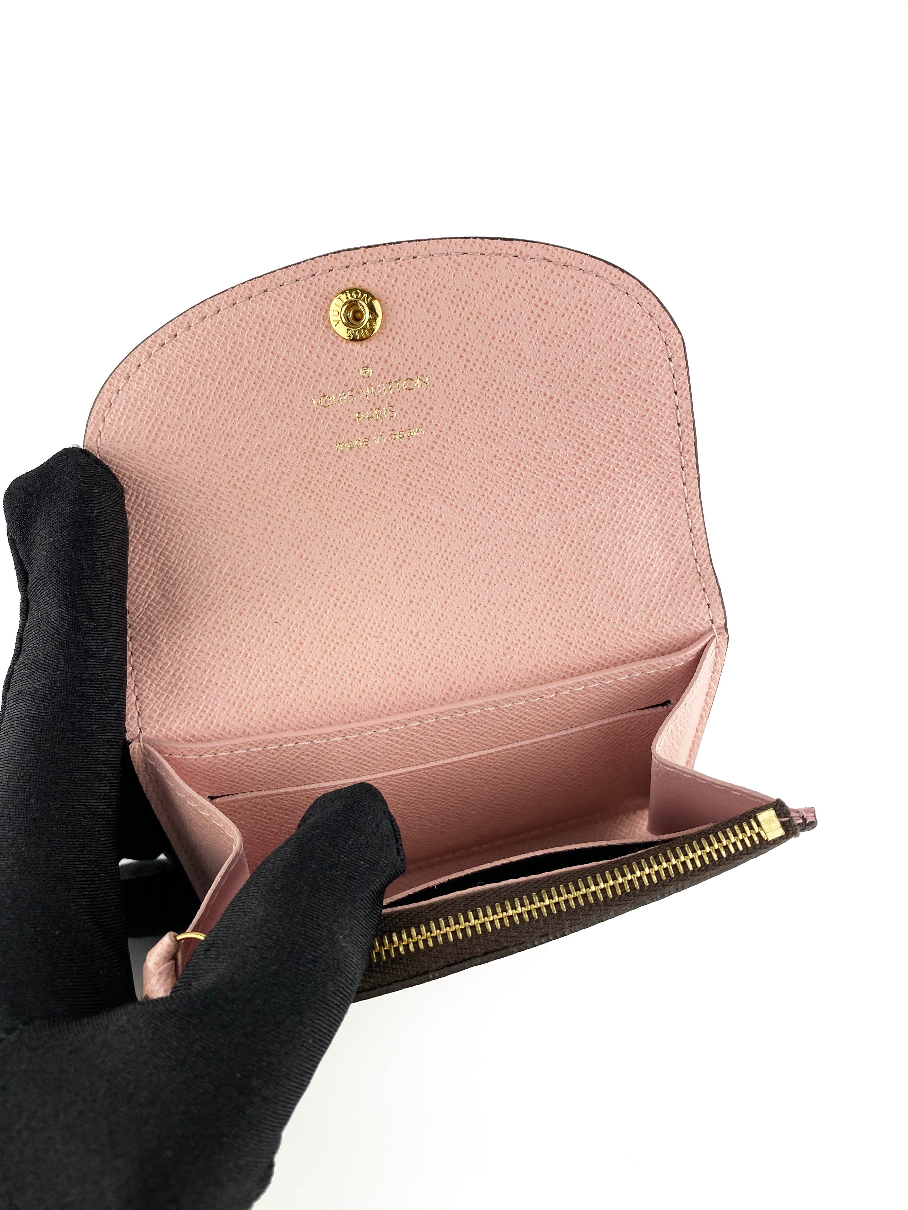 Authentic Louis Vuitton Rosalie Coin Purse & Wallet - Compact Zippered Monogram Canvas Card Holder for Women - Perfect for Everyday Use, Travel & Gift Giving