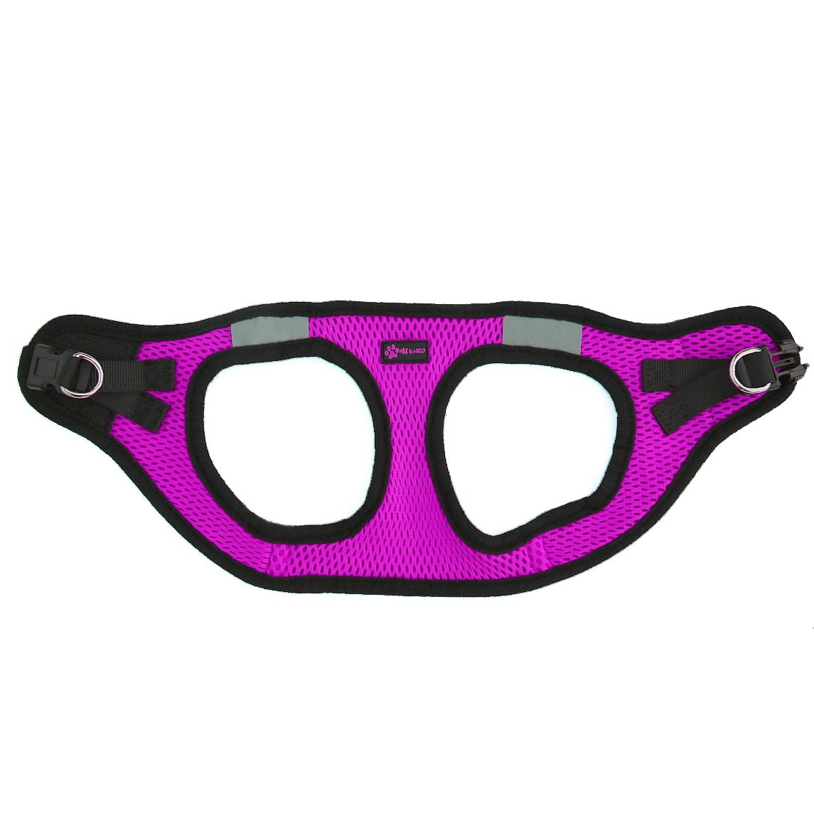 Max & Neo Nanu Reflective Small Dog Harness - Pink, Adjustable & Breathable for Safety - Supports Dog Rescues with Every Purchase - Perfect for Night Walks, Jogging & Outdoor Adventures